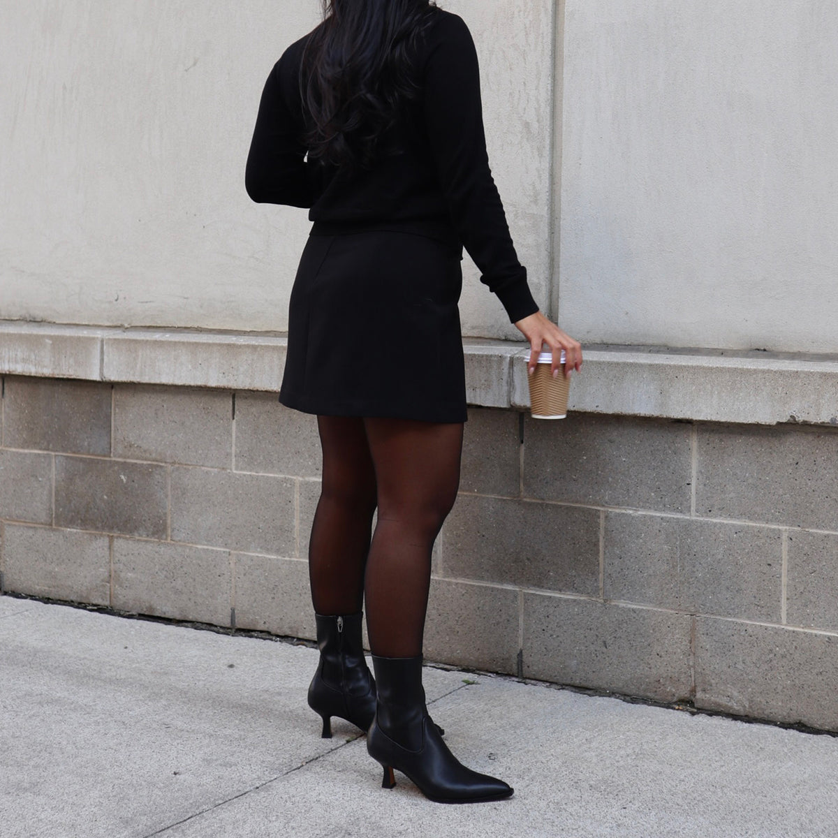 ARYA WIDE CALF BOOTS BLACK LEATHER - Image 2