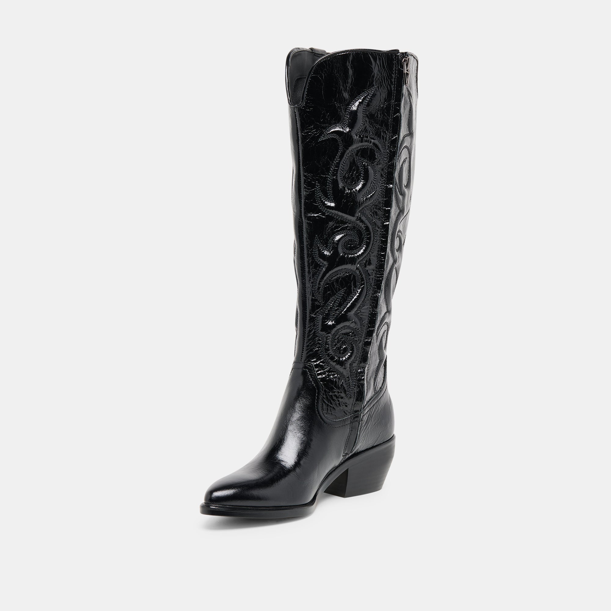 MIRLA WIDE CALF BOOTS BLACK LEATHER - Image 7