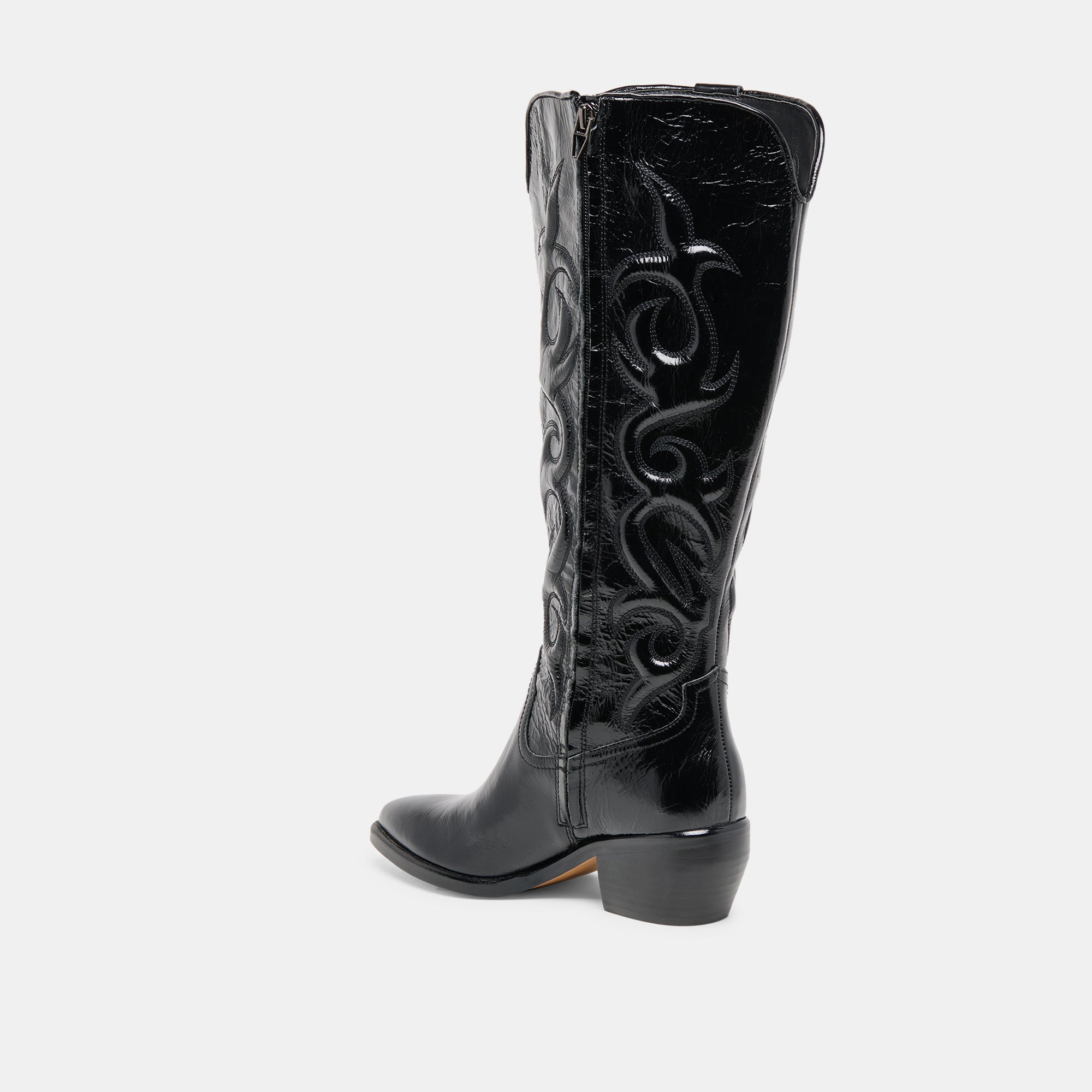 MIRLA WIDE CALF BOOTS BLACK LEATHER - Image 8