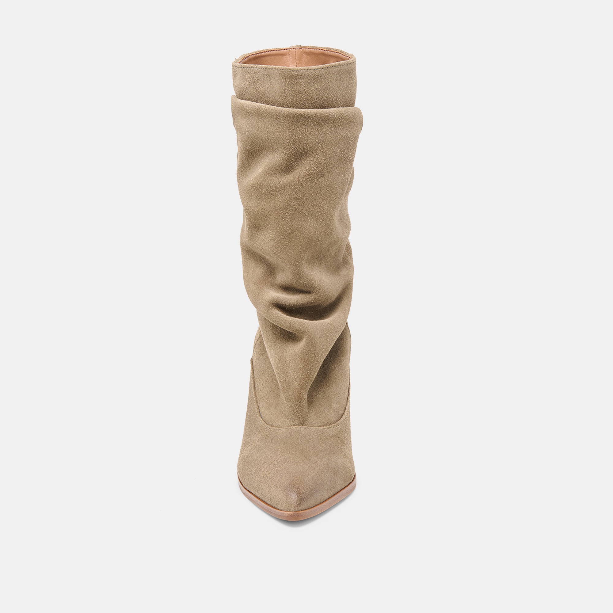 TALINA WIDE CALF BOOTS OLIVE SUEDE - Image 6