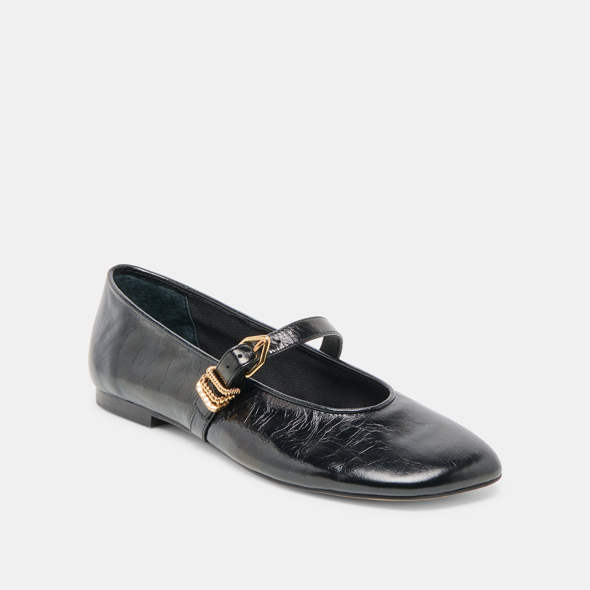ALIZZA BALLET FLATS MIDNIGHT CRINKLE PATENT - Image 2