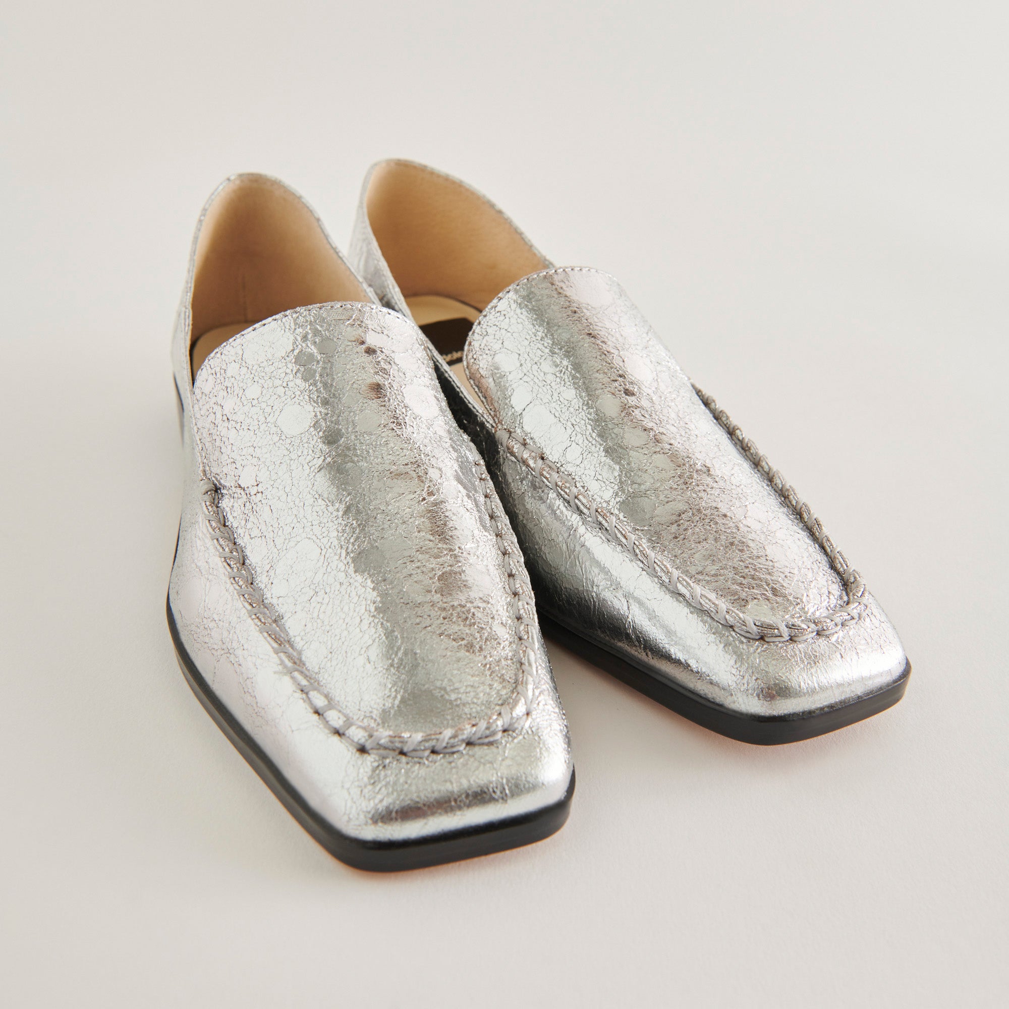 BENY FLATS SILVER DISTRESSED LEATHER - Image 13