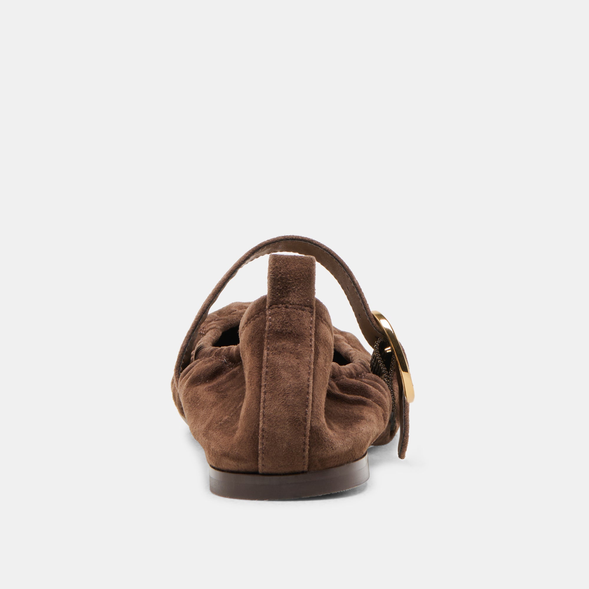 CAELY BALLET FLATS DK BROWN SUEDE - Image 13