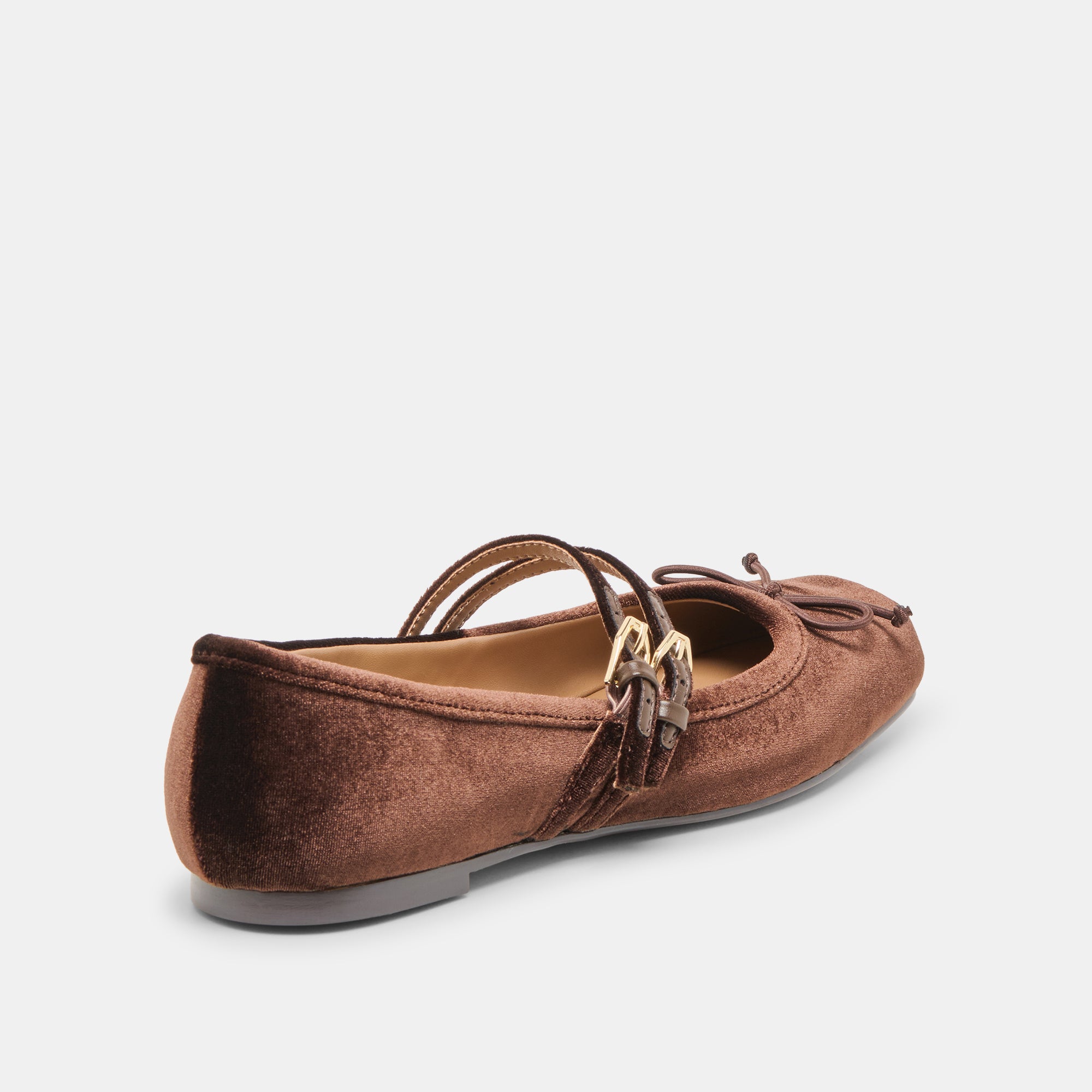 GIBSEN BALLET FLATS CHOCOLATE VELVET - Image 5