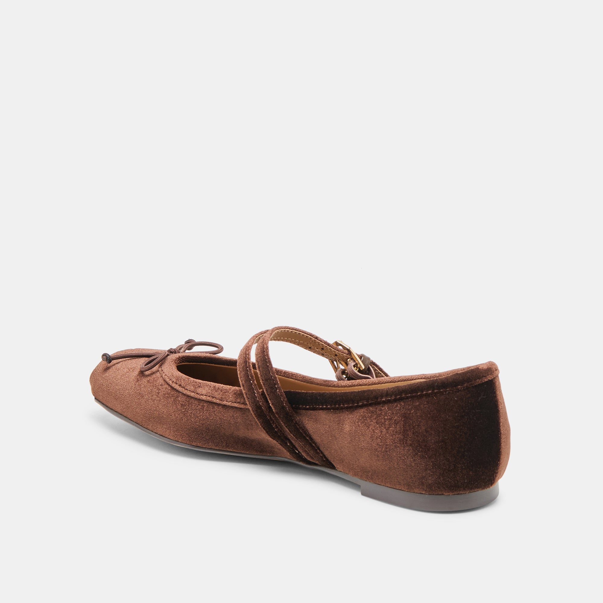 GIBSEN BALLET FLATS CHOCOLATE VELVET - Image 8