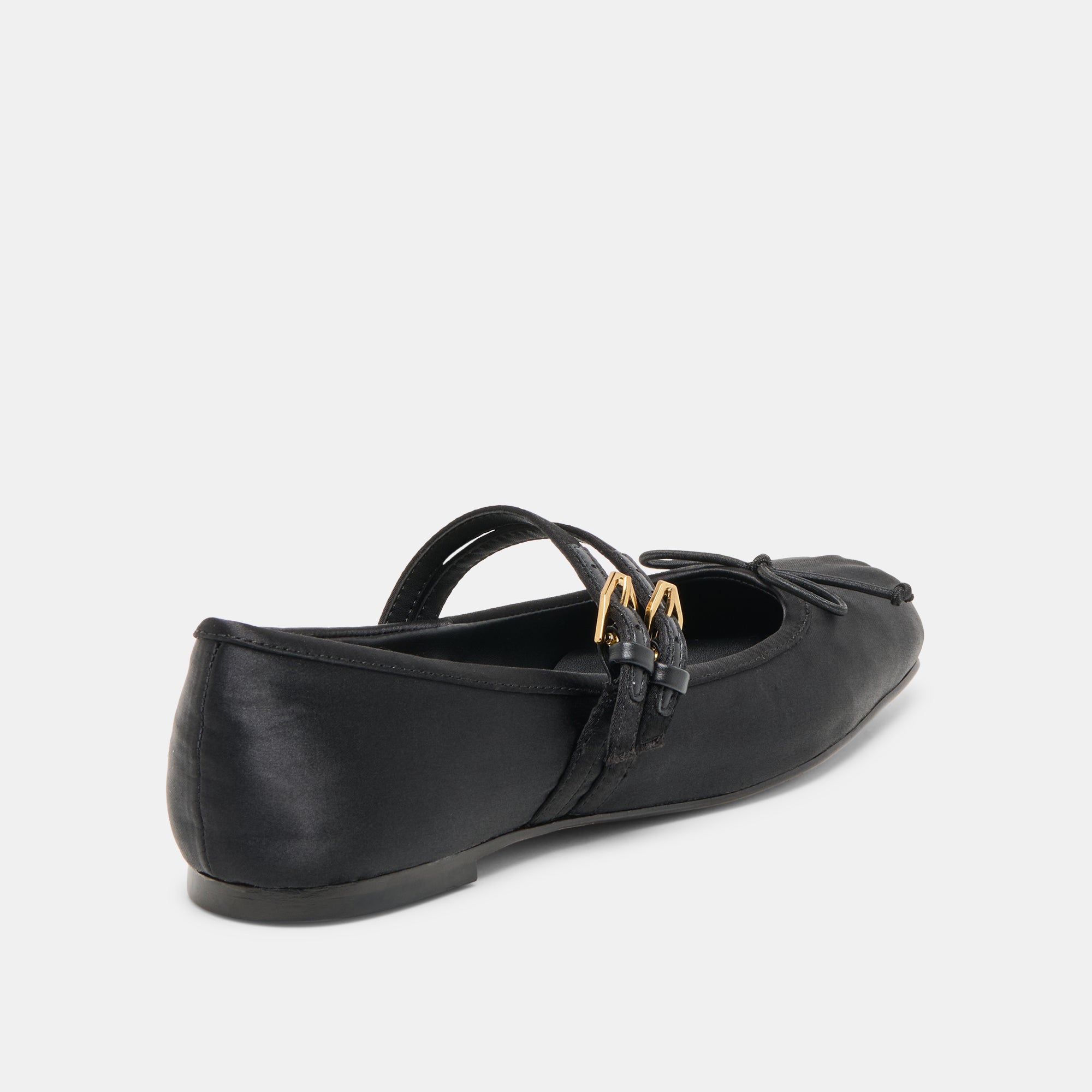 GIBSEN BALLET FLATS ONYX SATIN - Image 3
