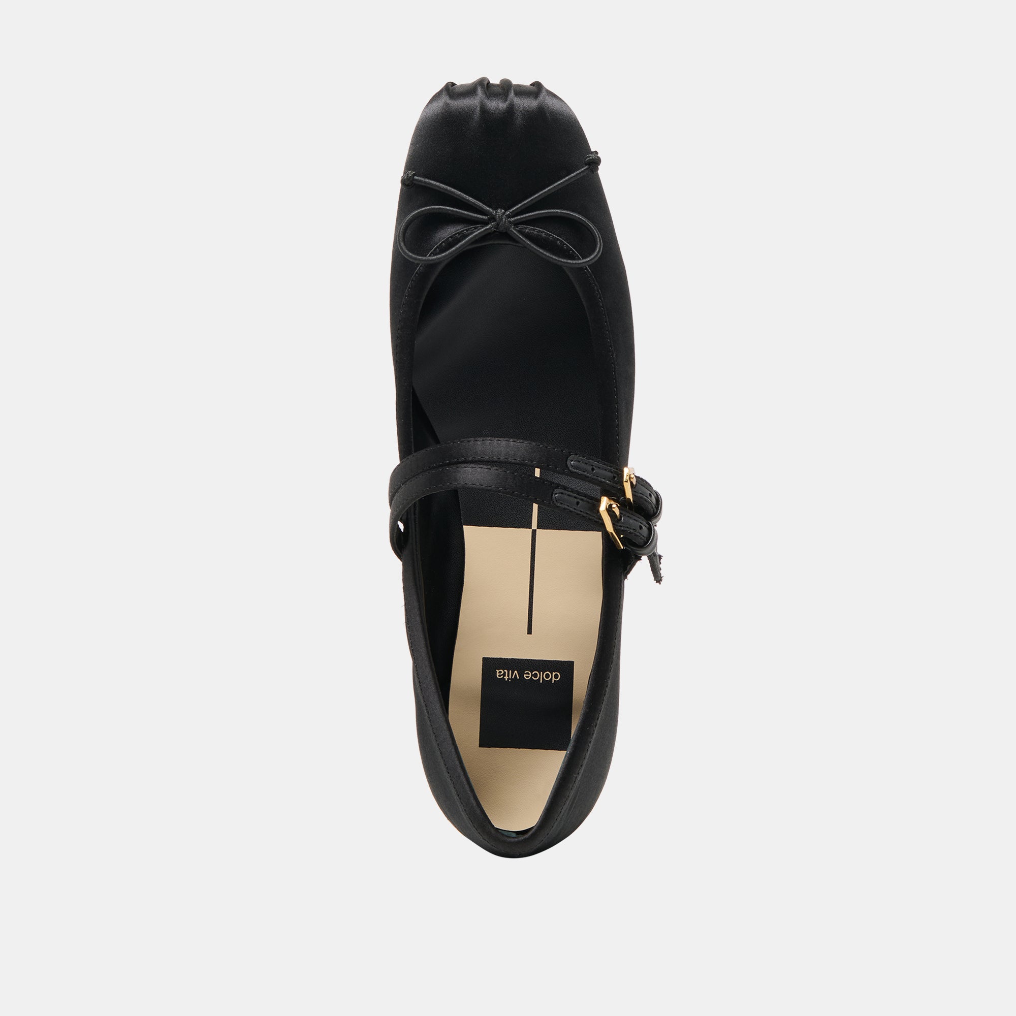 GIBSEN BALLET FLATS ONYX SATIN - Image 8