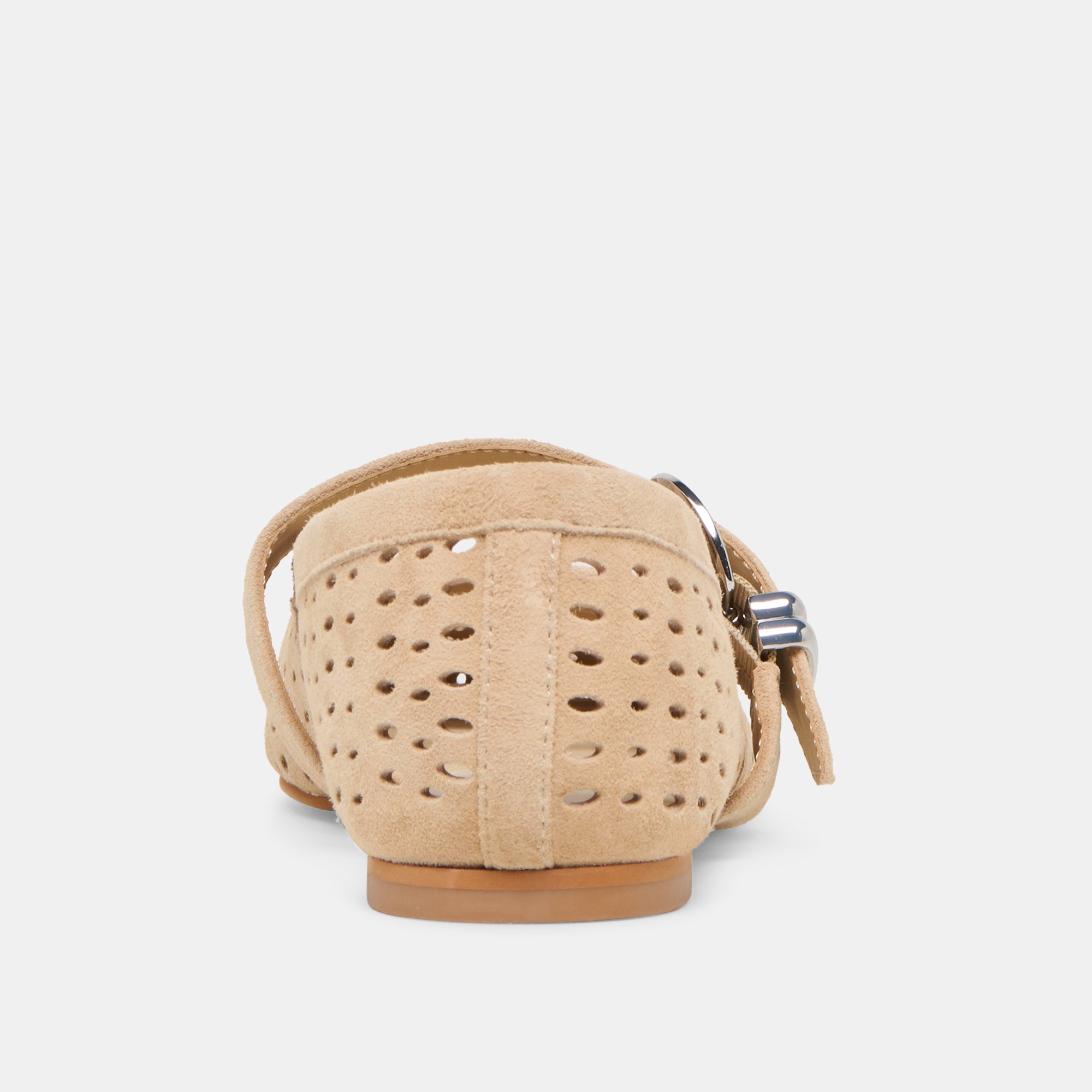 MIKEL BALLET FLATS CAMEL PERFORATED SUEDE - Image 12