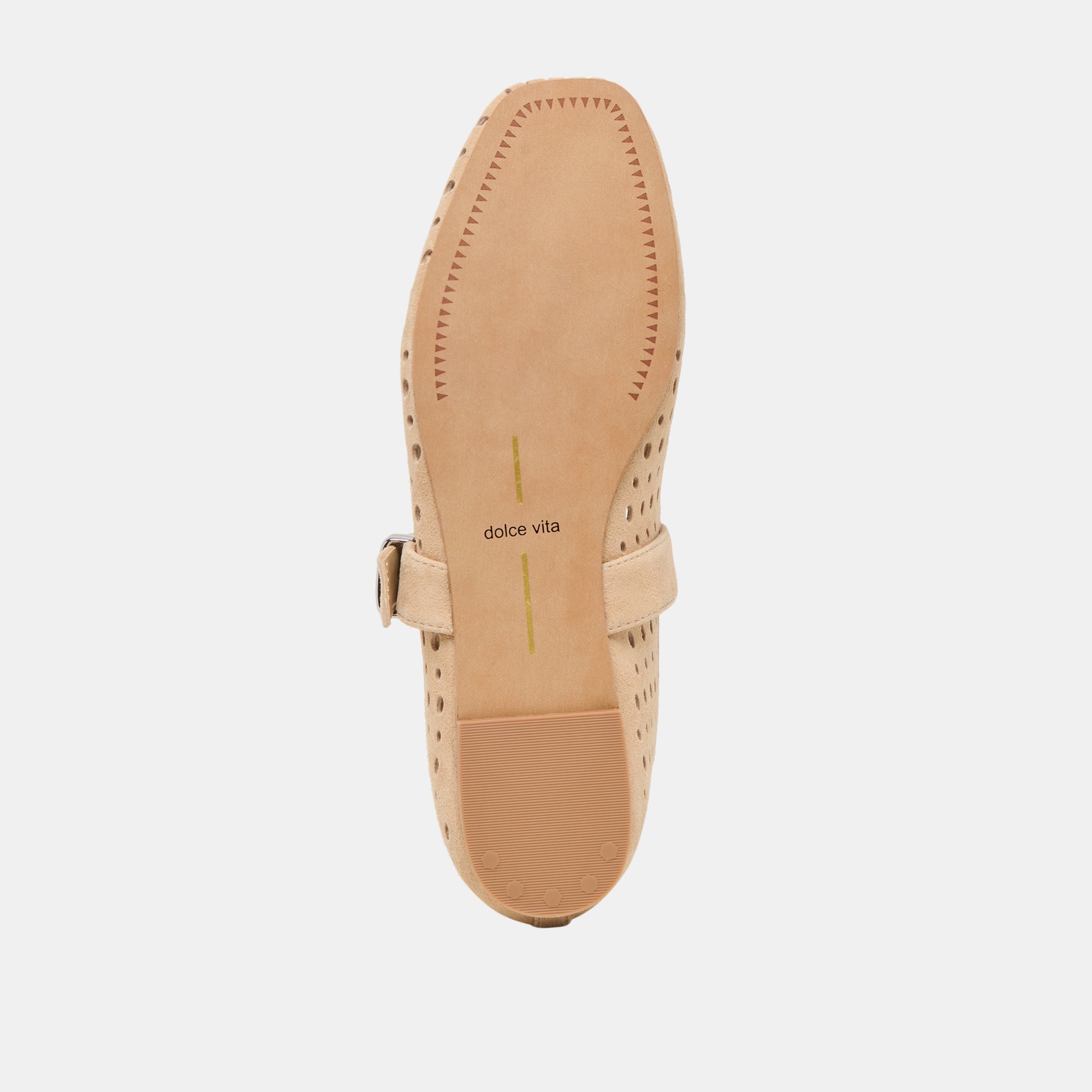 MIKEL BALLET FLATS CAMEL PERFORATED SUEDE - Image 14