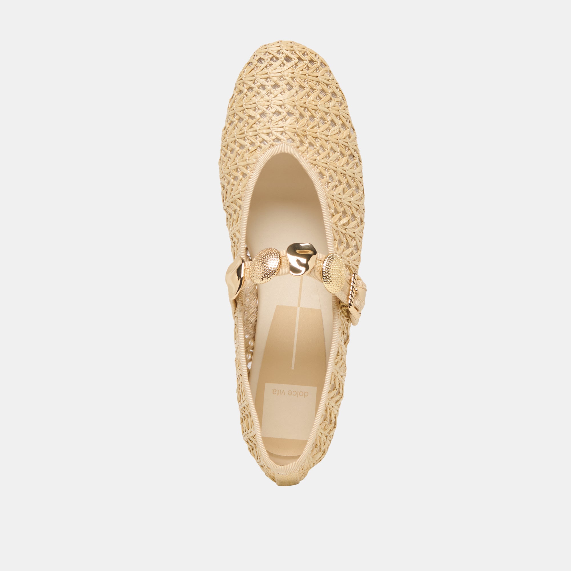RELAN BALLET FLATS NATURAL CROSS HATCH RAFFIA - Image 13