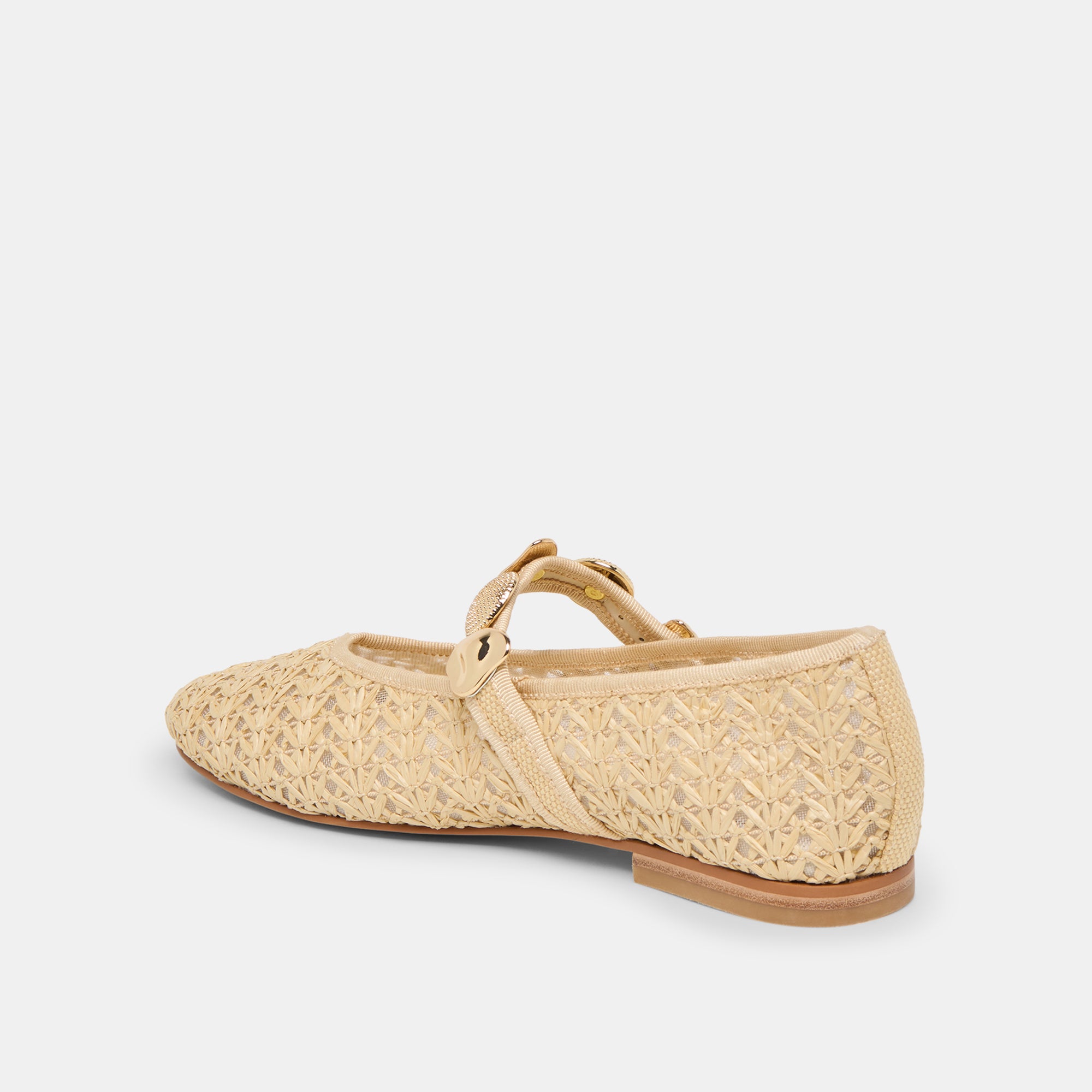RELAN BALLET FLATS NATURAL CROSS HATCH RAFFIA - Image 10