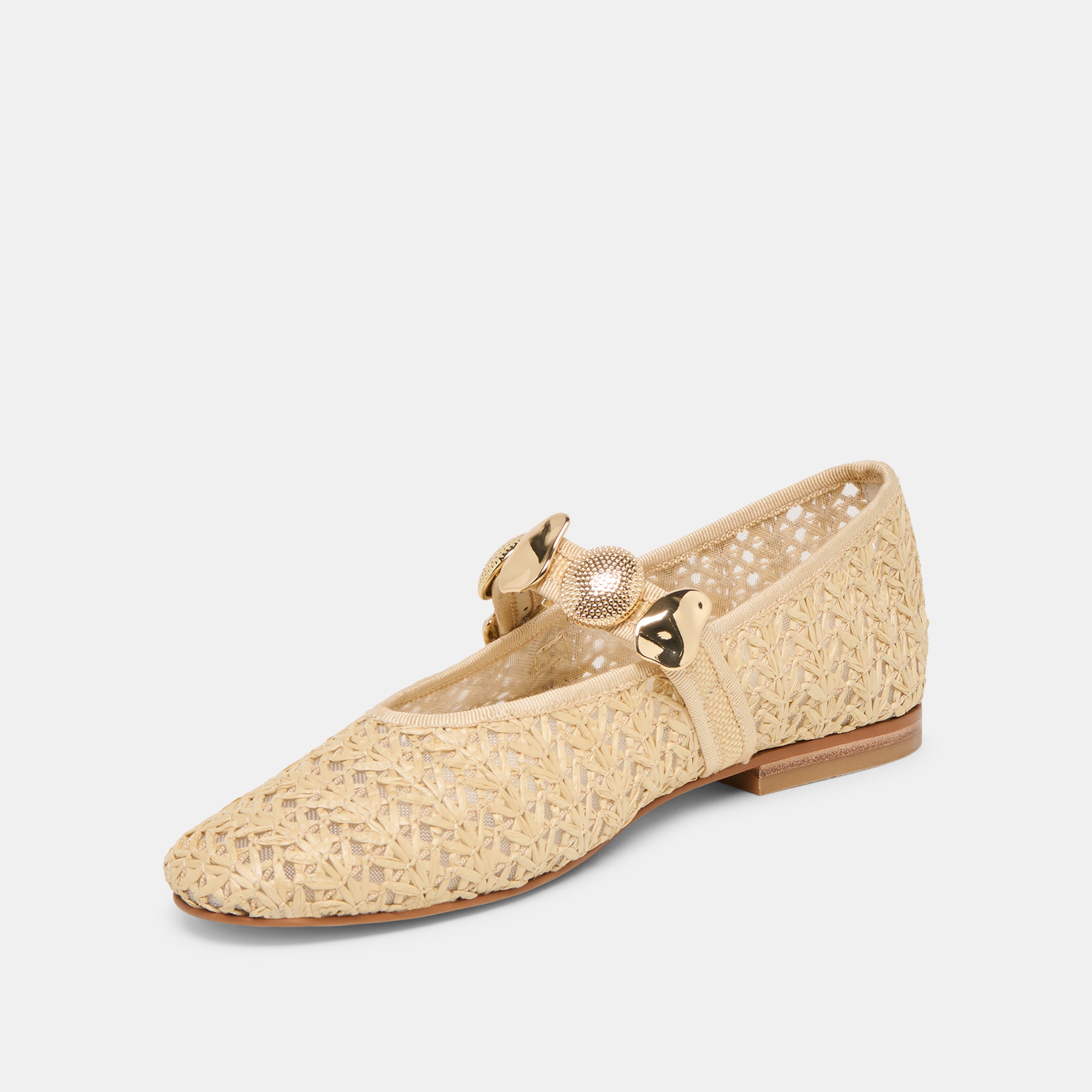 RELAN BALLET FLATS NATURAL CROSS HATCH RAFFIA - Image 8