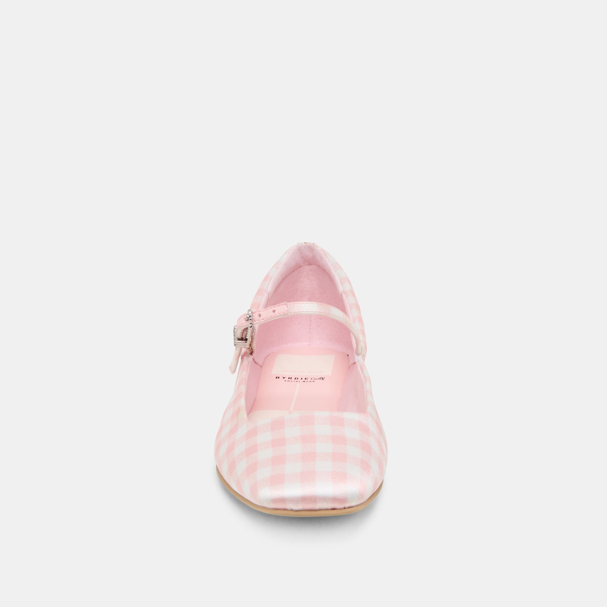 REYES X BYRDIE GOLF WIDE BALLET FLATS PINK PLAID GINGHAM - Image 6