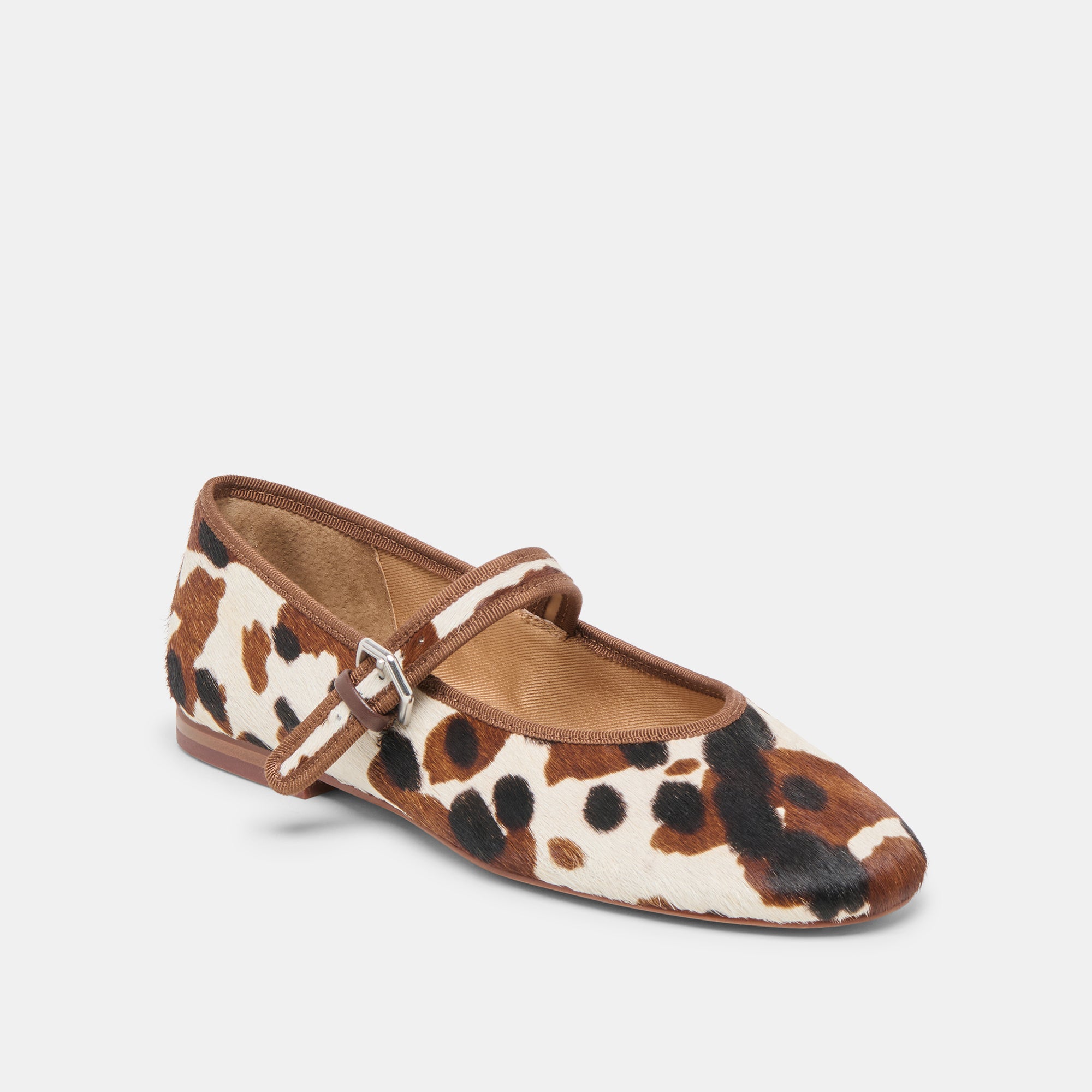 ROSLYN BALLET FLATS COCOA TAURUS CALF HAIR - re:vita - Image 3