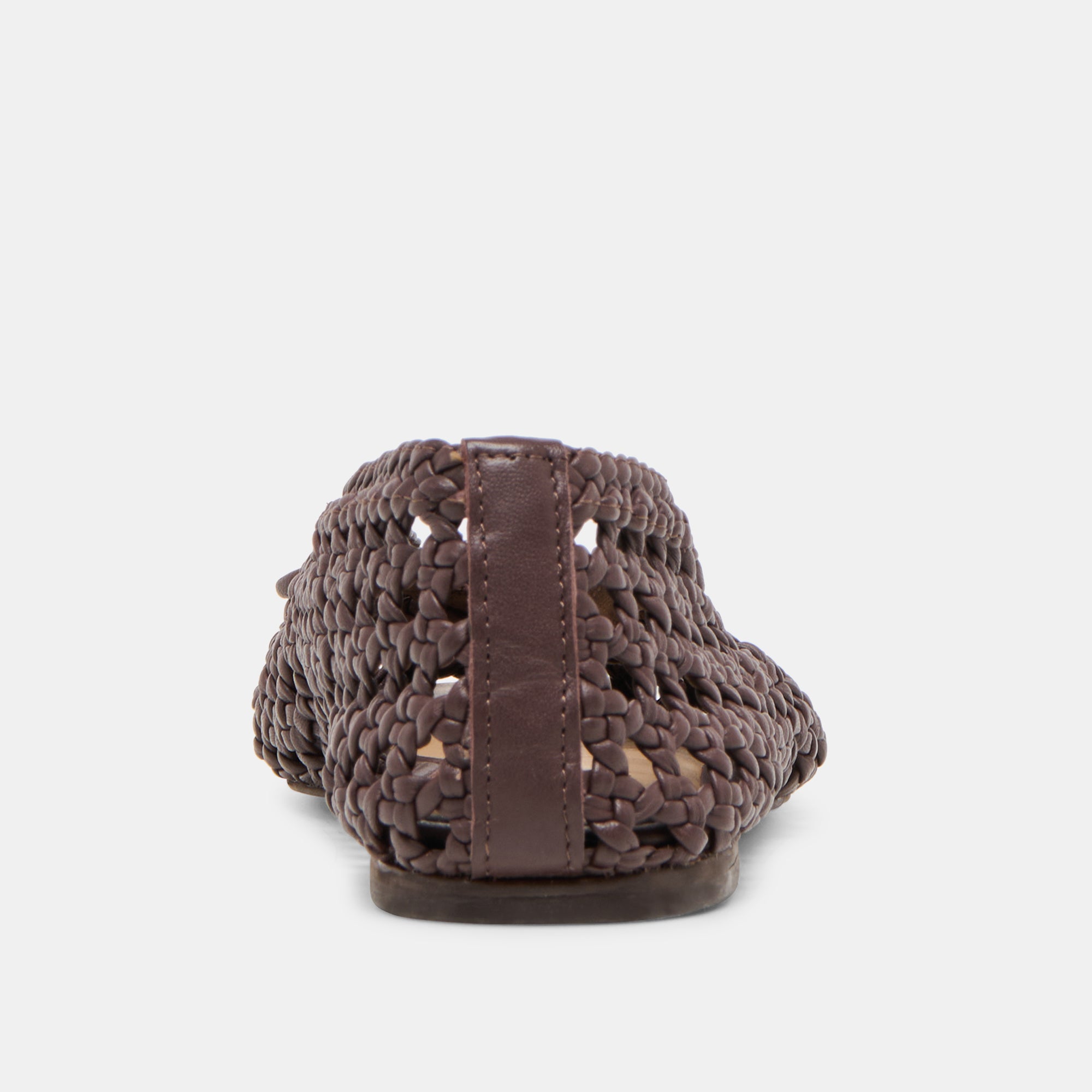 CASON BALLET FLATS DK BROWN WOVEN LEATHER - Image 9
