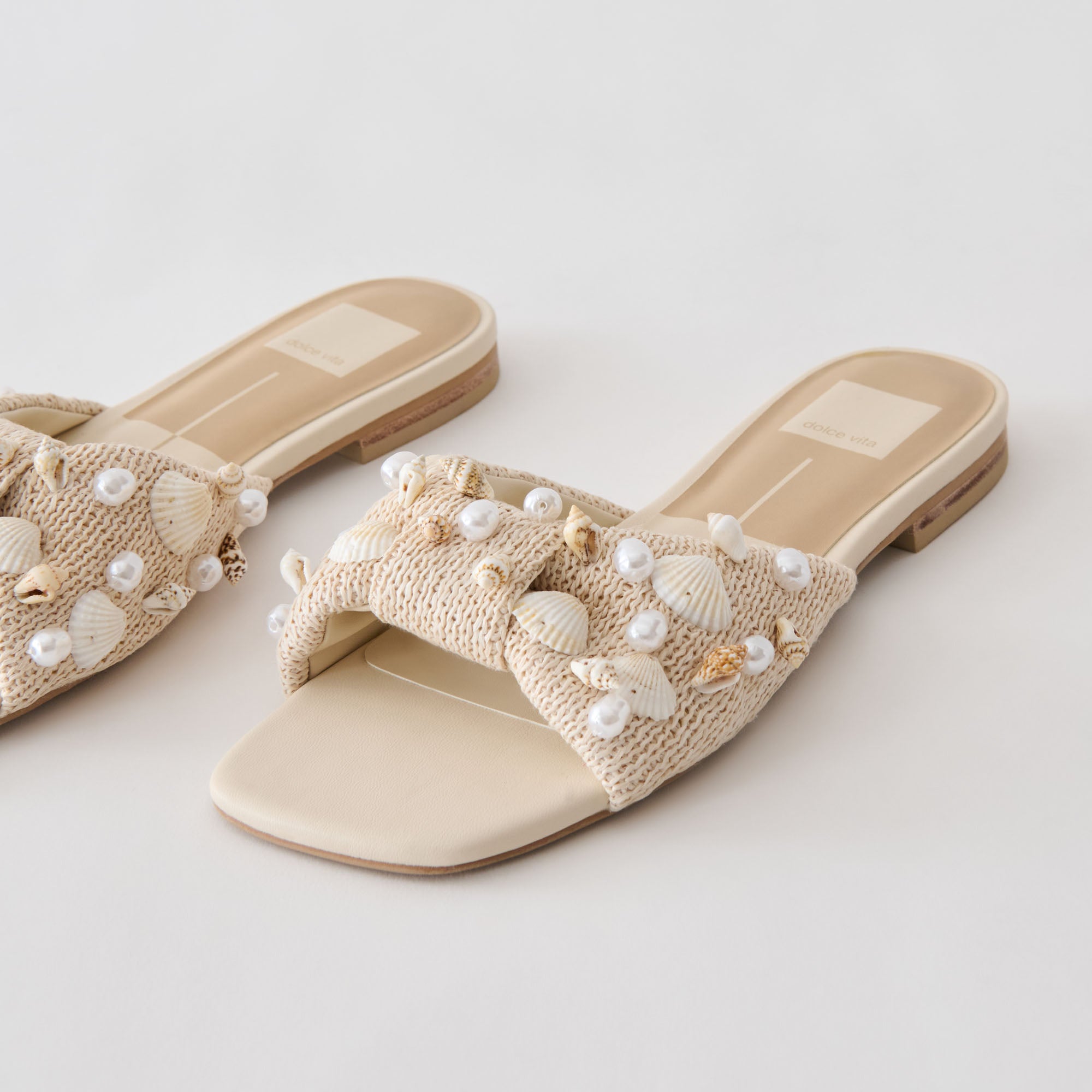 LIZZA SANDALS OATMEAL BEADED RAFFIA - Image 2