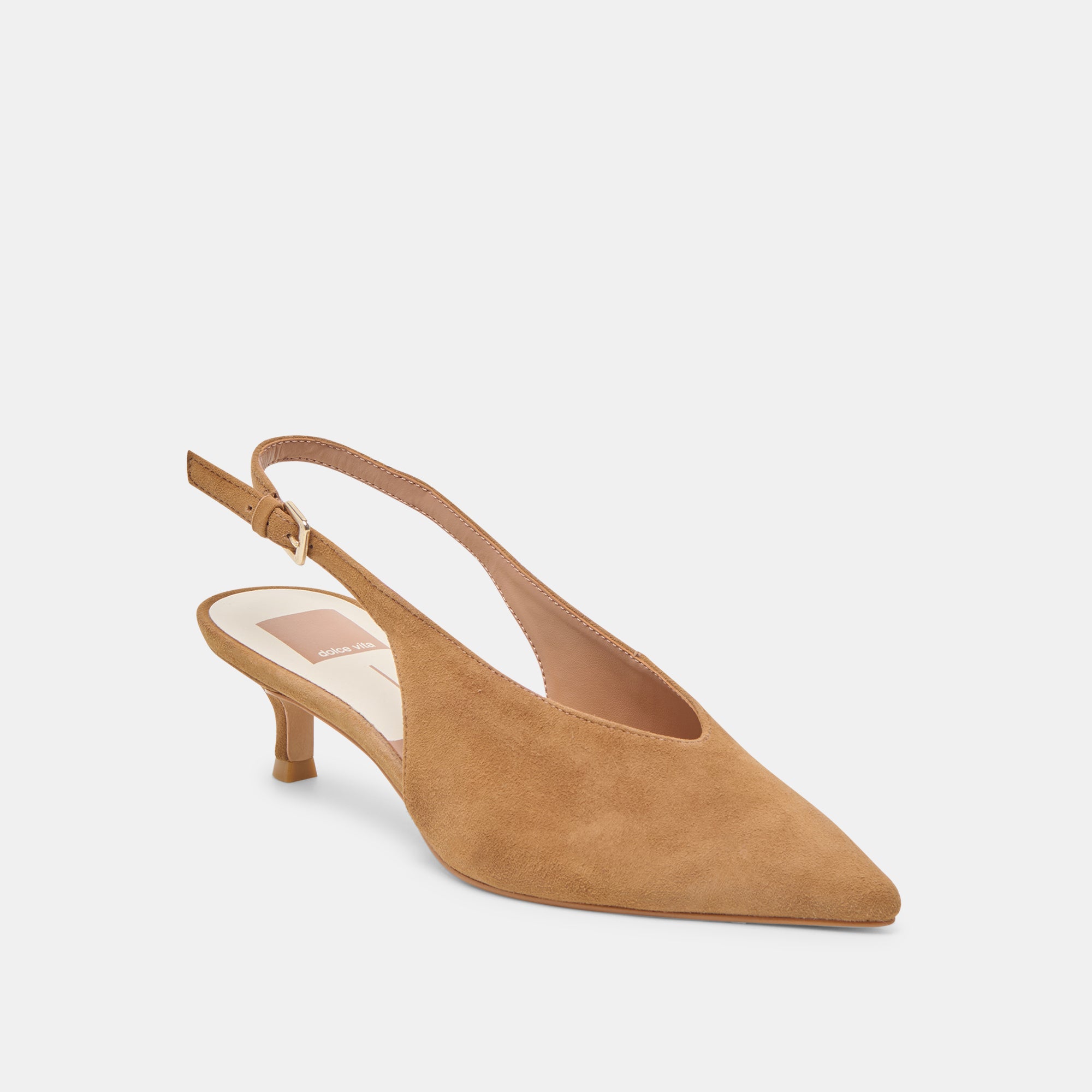 ALENNA HEELS LT BROWN SUEDE - Image 3