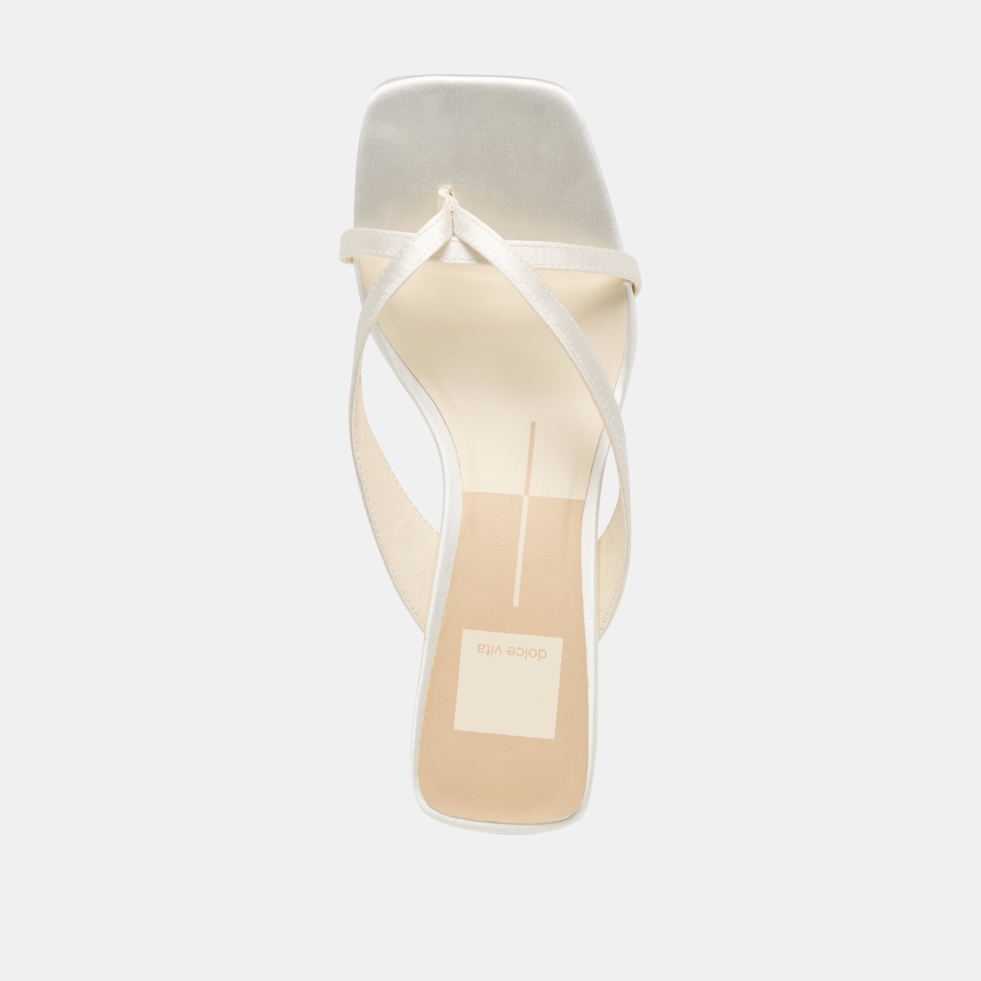 BREVEL WIDE HEELS TRUE WHITE SATIN - Image 8