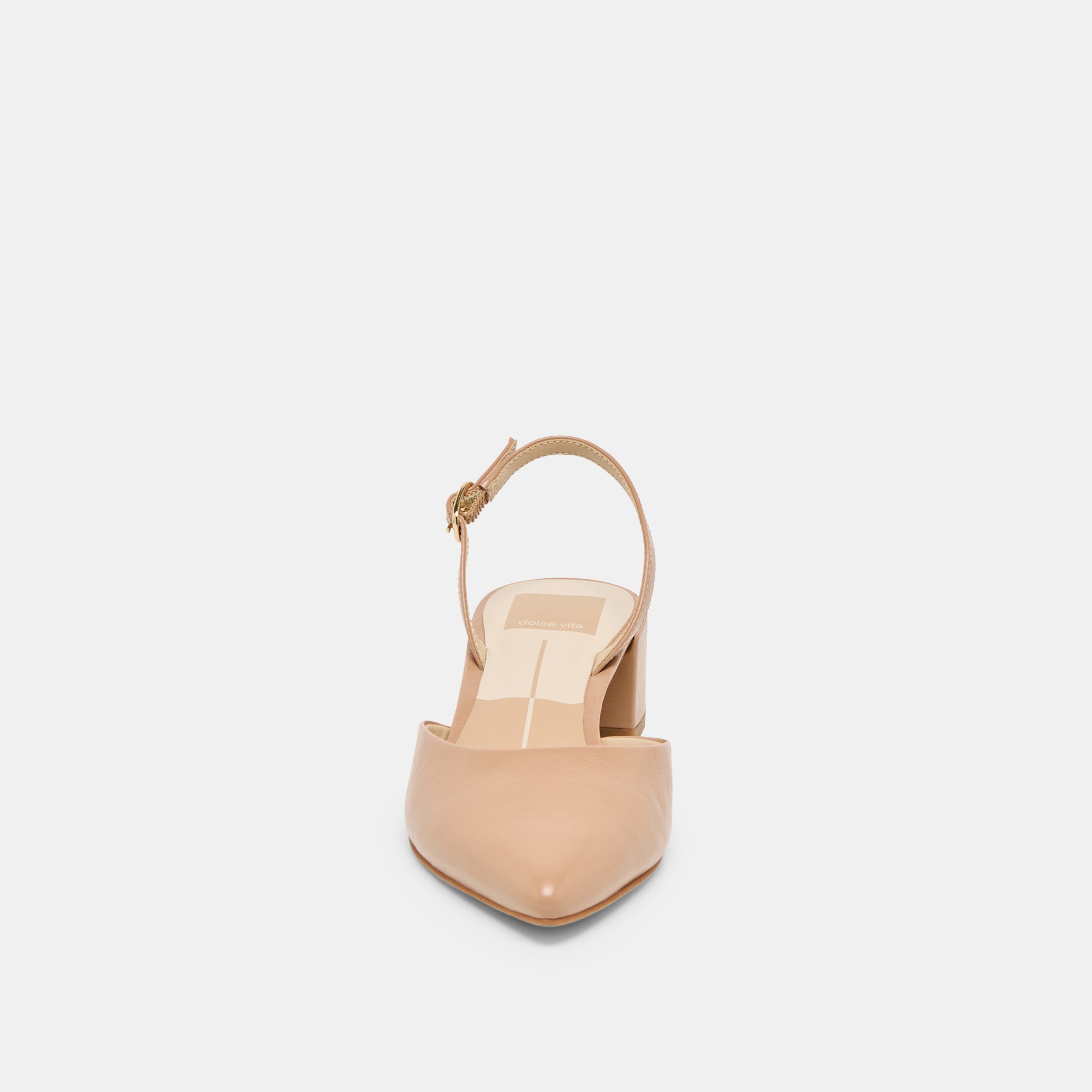 CAREL HEELS LT TAN CRINKLE PATENT LEATHER - Image 6