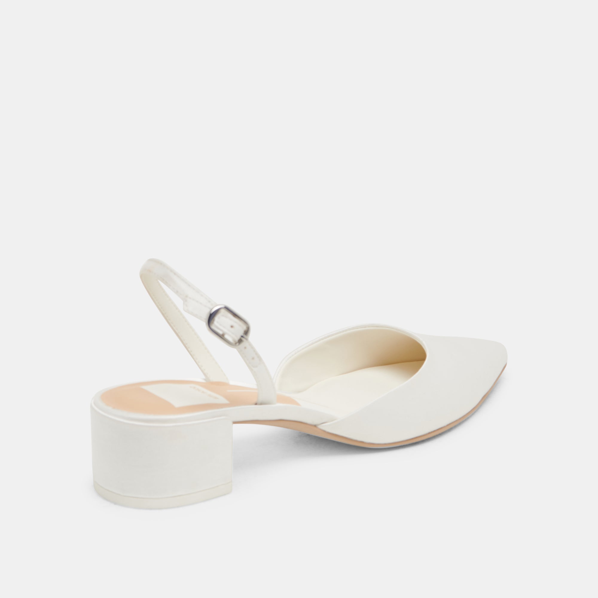 CAREL WIDE HEELS TRUE WHITE SATIN - Image 3