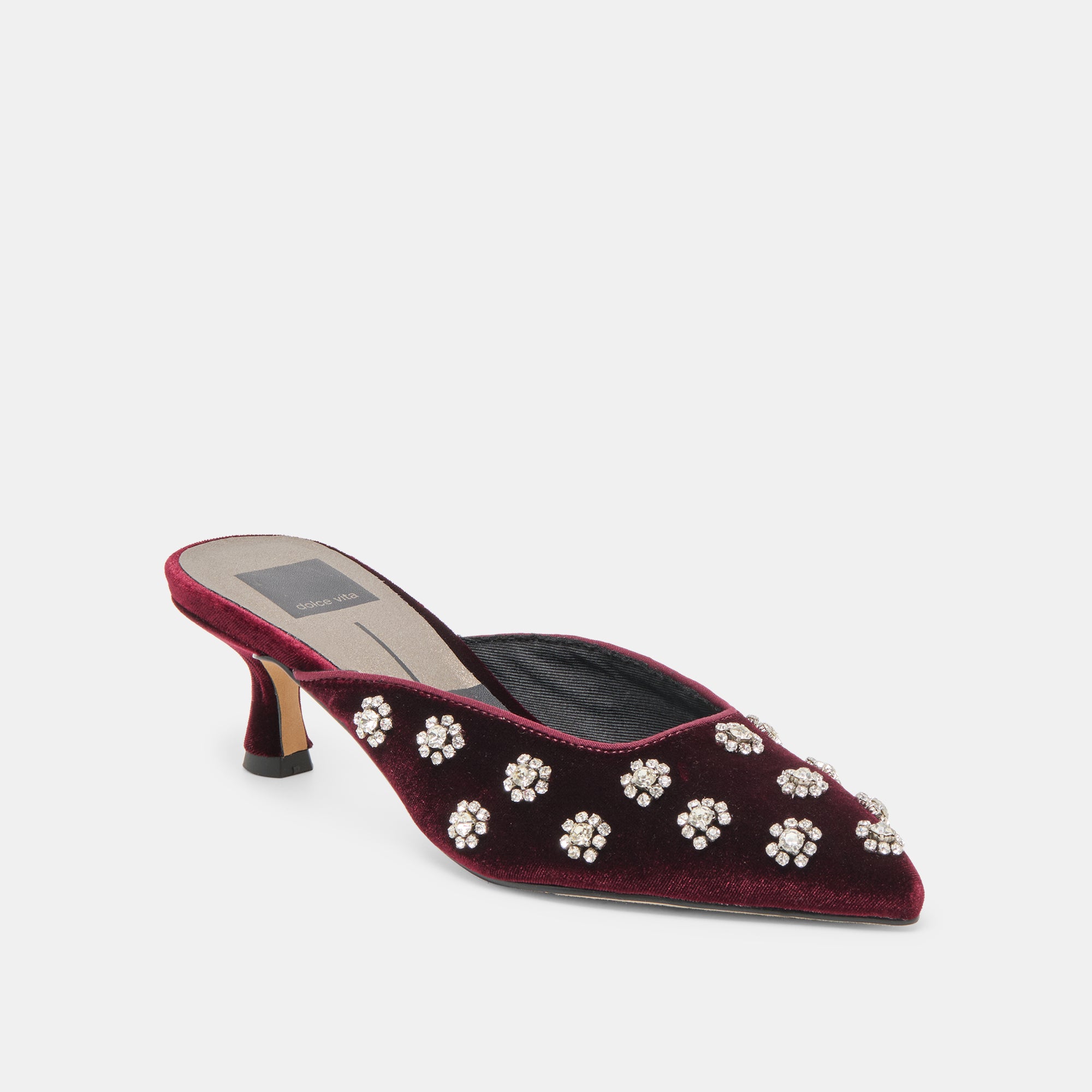 CLARA HEELS BORDEAUX VELVET - Image 3