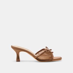 GALEN HEELS MID BROWN TULLE