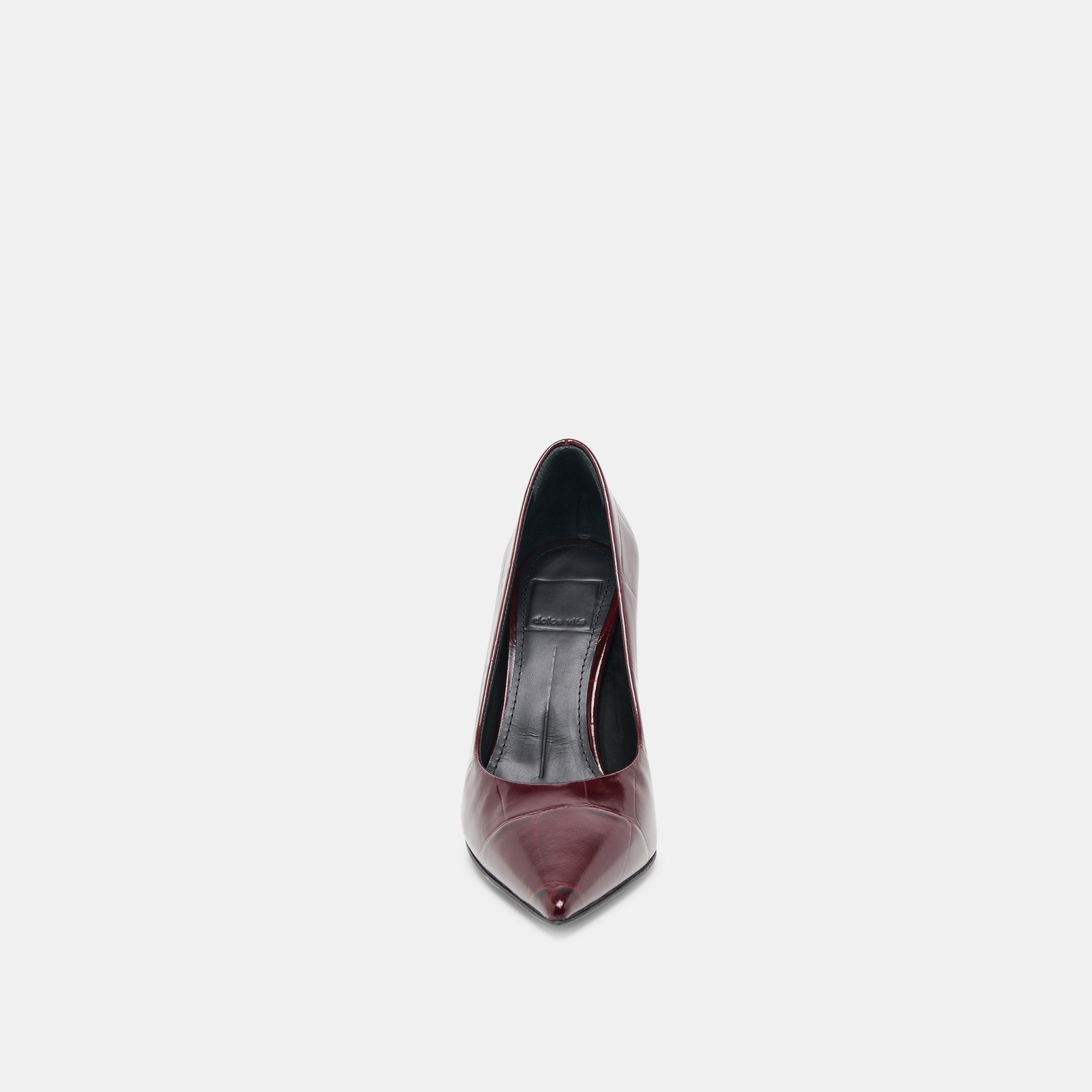 MISTY HEELS BURGUNDY CROCO EMBOSSED LEATHER - Image 8