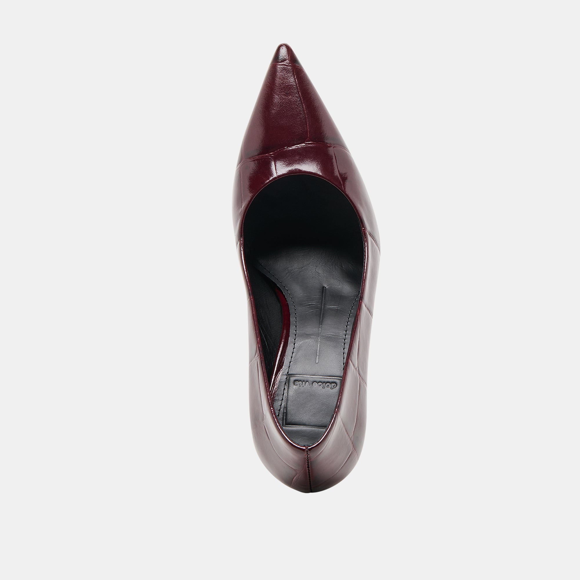 MISTY HEELS BURGUNDY CROCO EMBOSSED LEATHER - Image 10