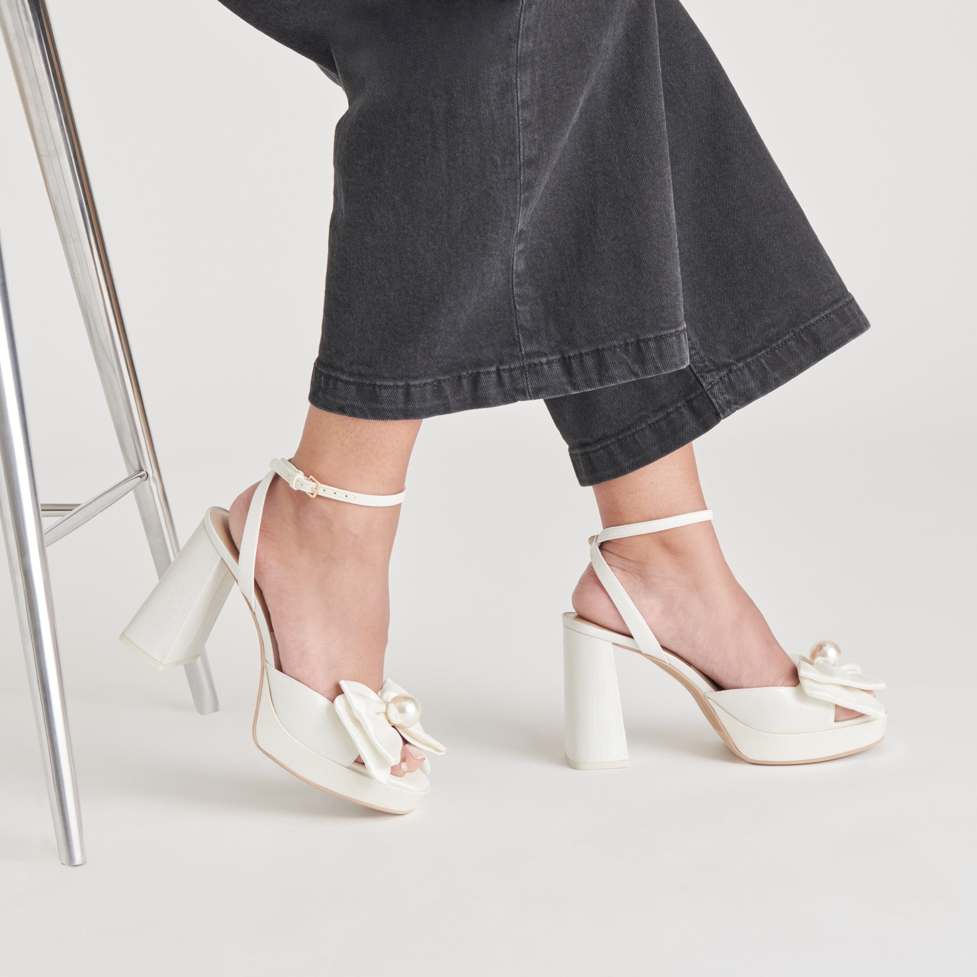 PATTON HEELS IVORY SATIN - Image 12
