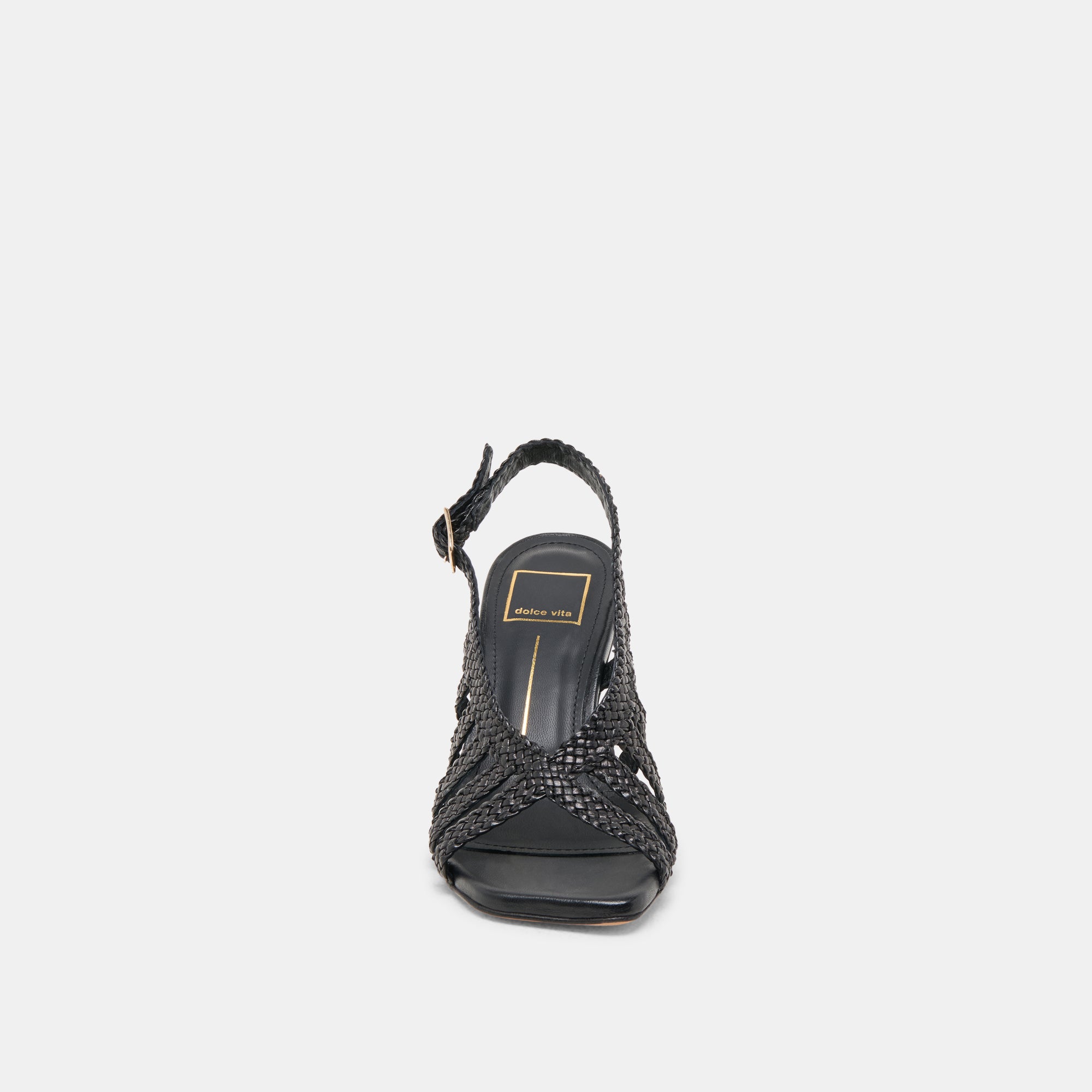 SICILY HEELS BLACK WOVEN LEATHER - Image 6