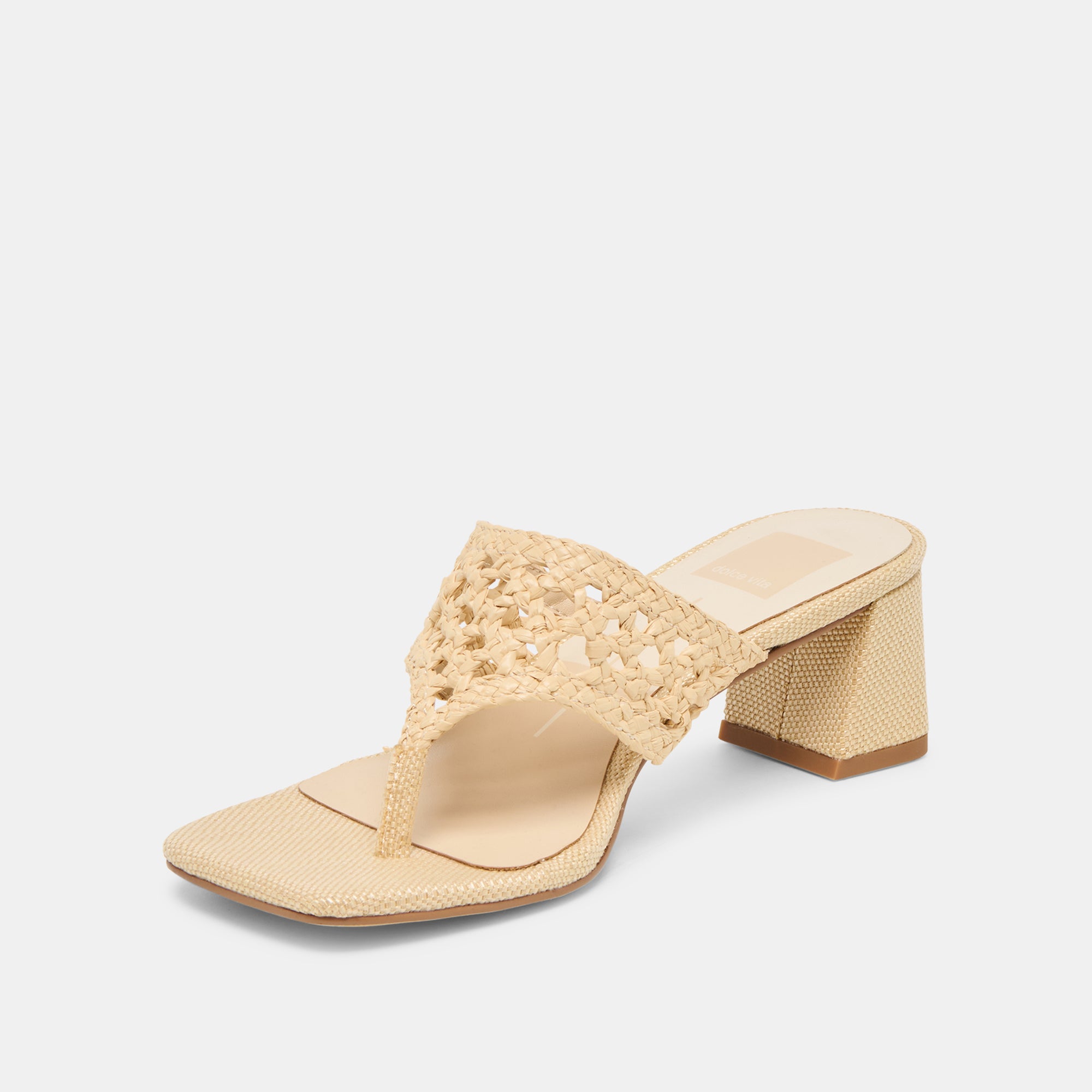 BARLO HEELS LT NATURAL WOVEN RAFFIA - Image 8