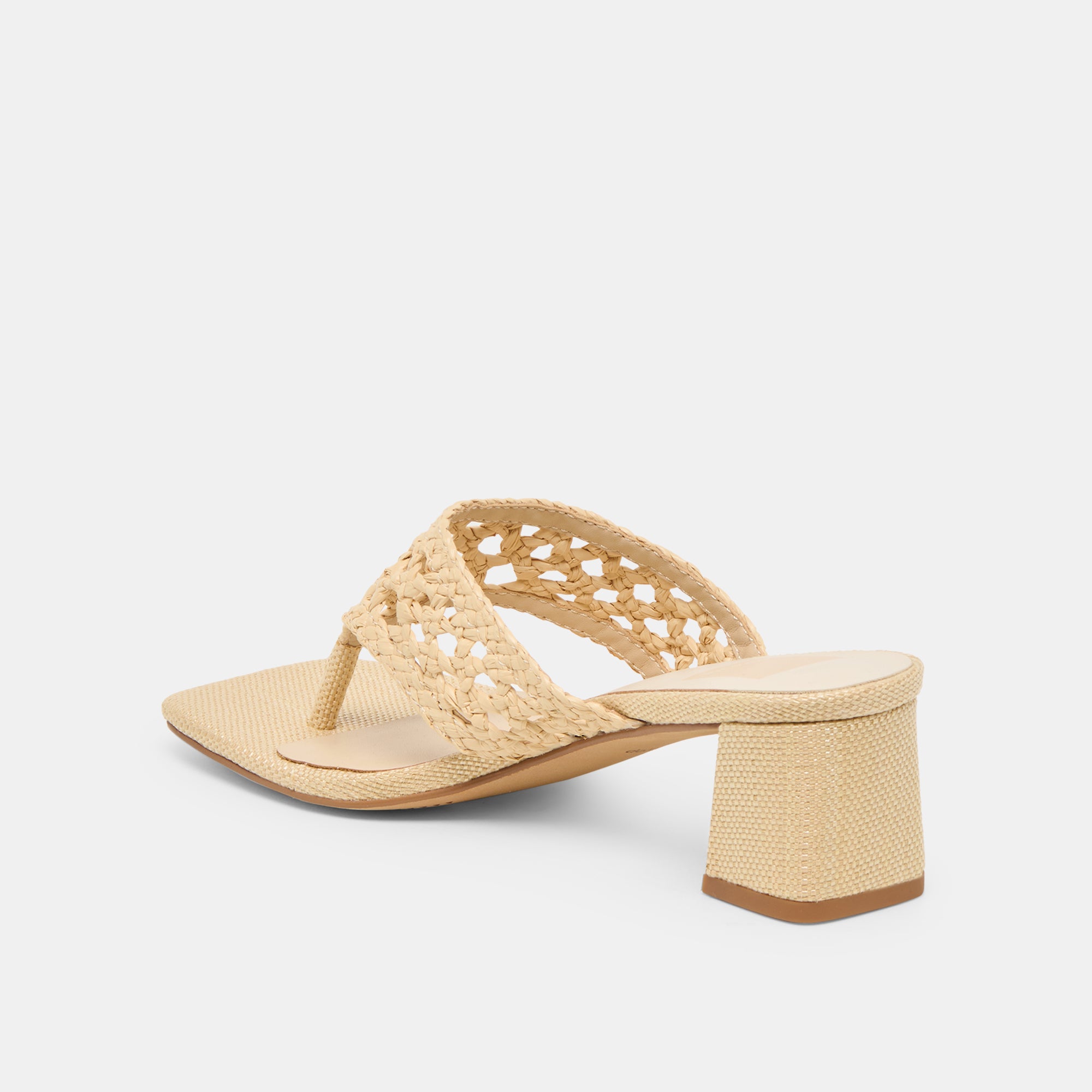 BARLO HEELS LT NATURAL WOVEN RAFFIA - Image 9