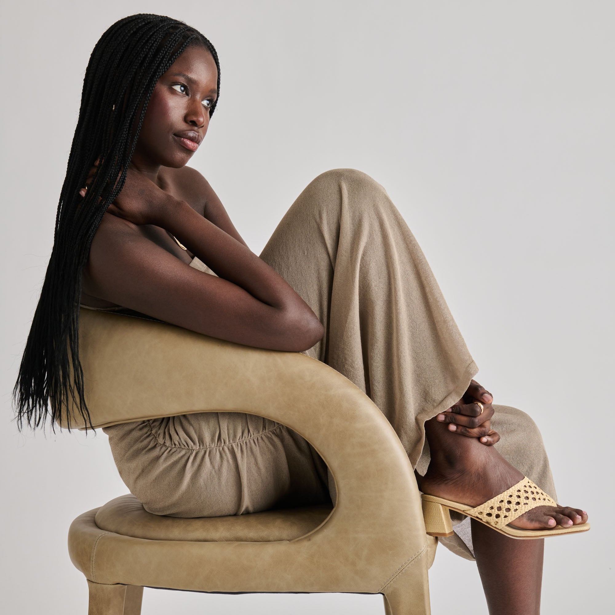 BARLO HEELS LT NATURAL WOVEN RAFFIA - Image 4