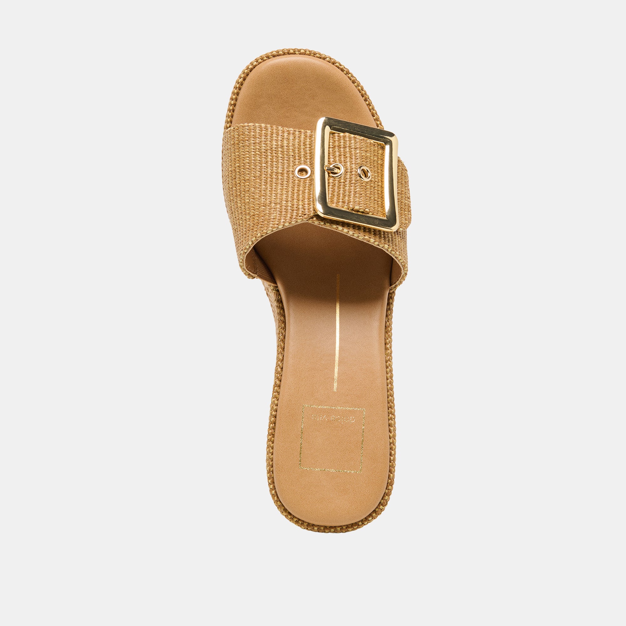 JILIAN WIDE WEDGES MOCHA RAFFIA - Image 8