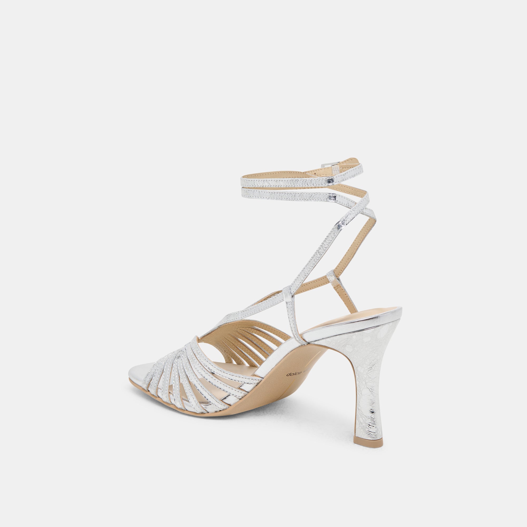 NIVANA HEELS SILVER DISTRESSED LEATHER - Image 8