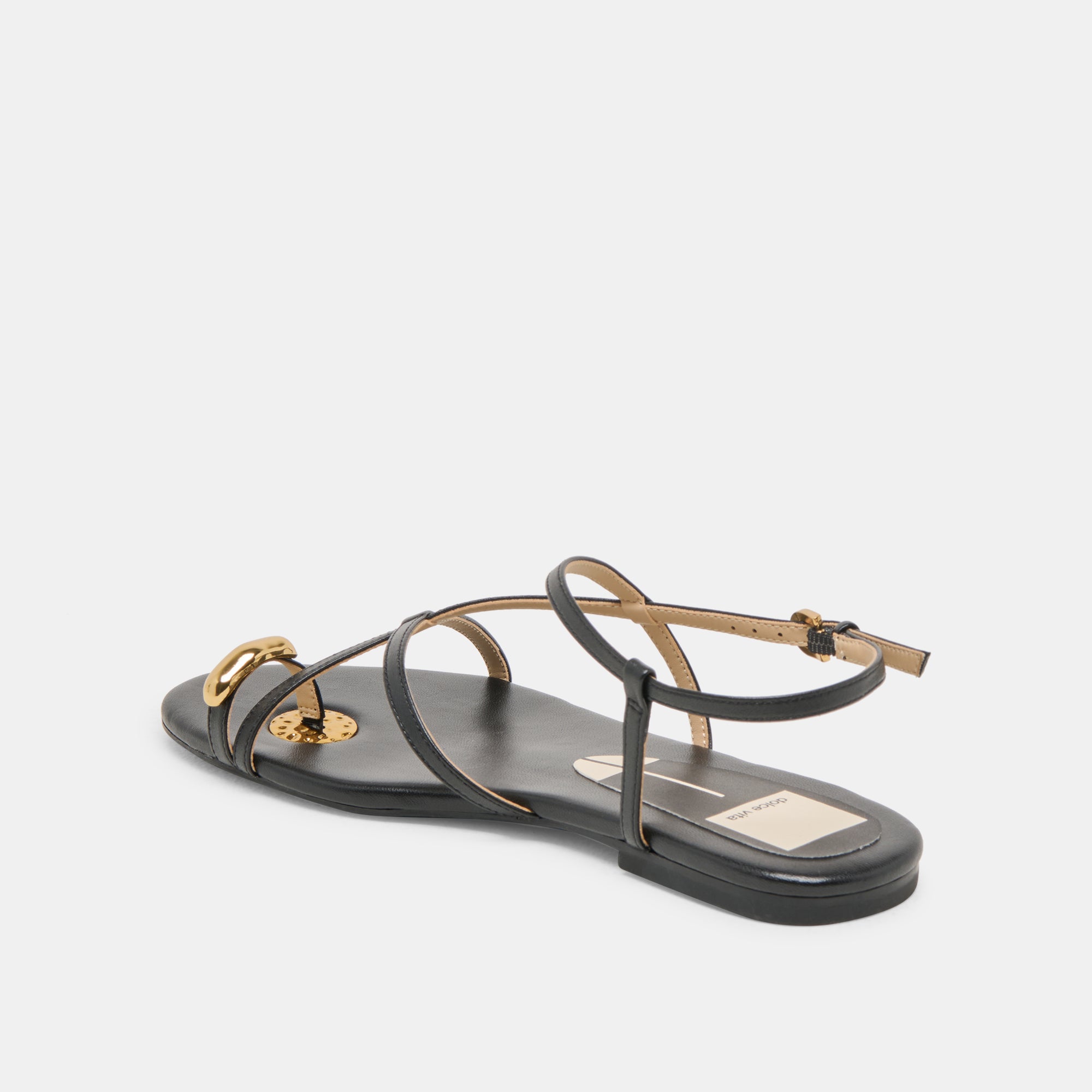 KESHA SANDALS BLACK LEATHER - Image 5