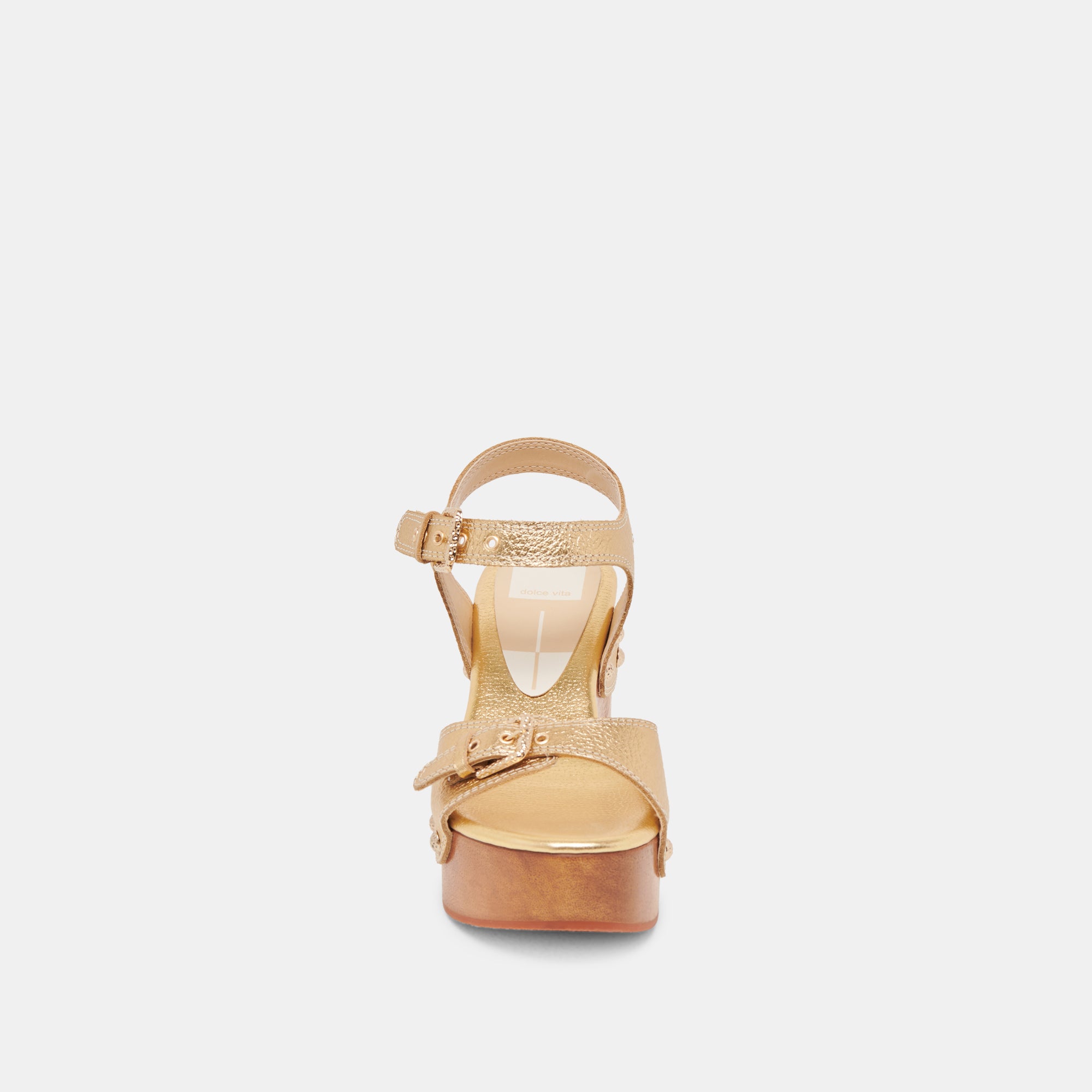 YANDY HEELS GOLD LEATHER - Image 6
