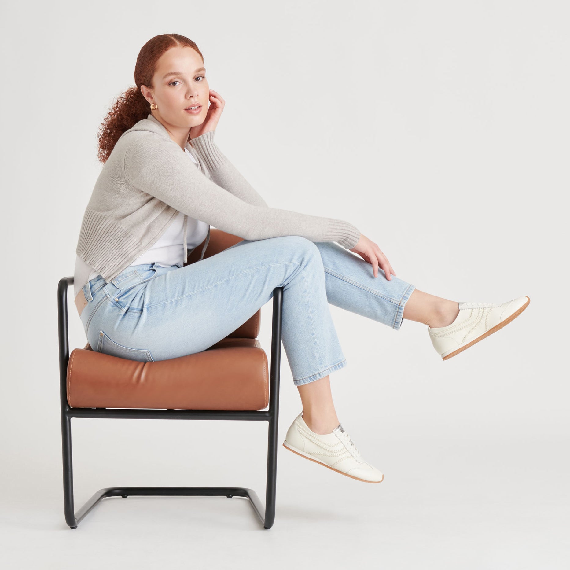 DELANY SNEAKERS OFF WHITE LEATHER - Image 2