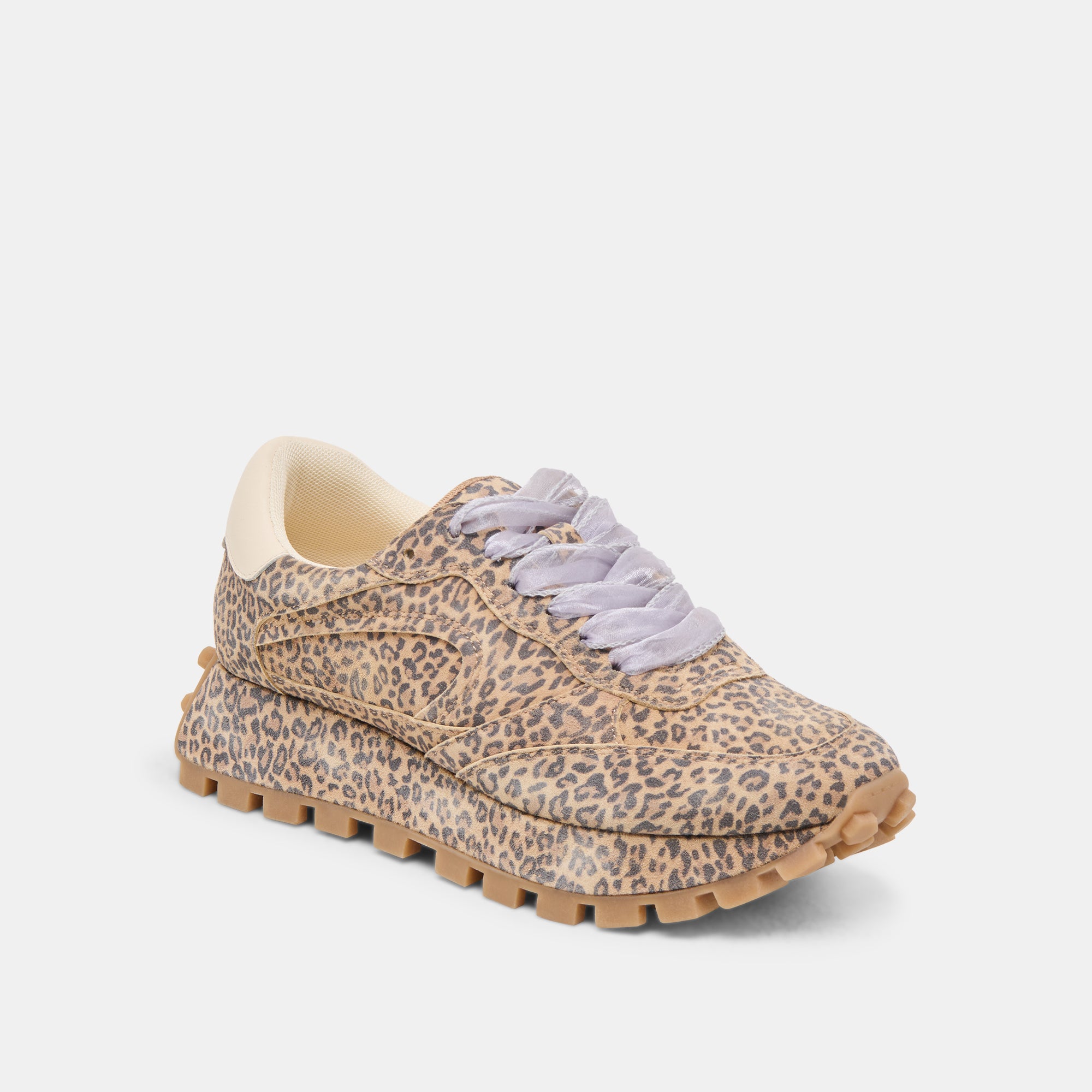 TRICIA SNEAKERS TAN LEOPARD PRINTED SUEDE - Image 3