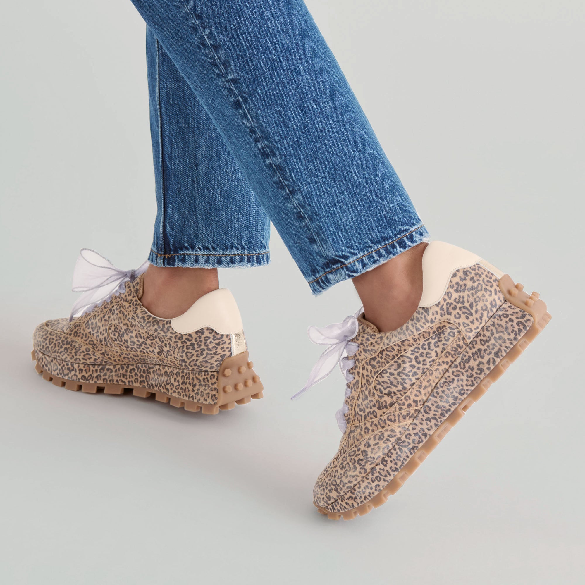 TRICIA SNEAKERS TAN LEOPARD PRINTED SUEDE - Image 4