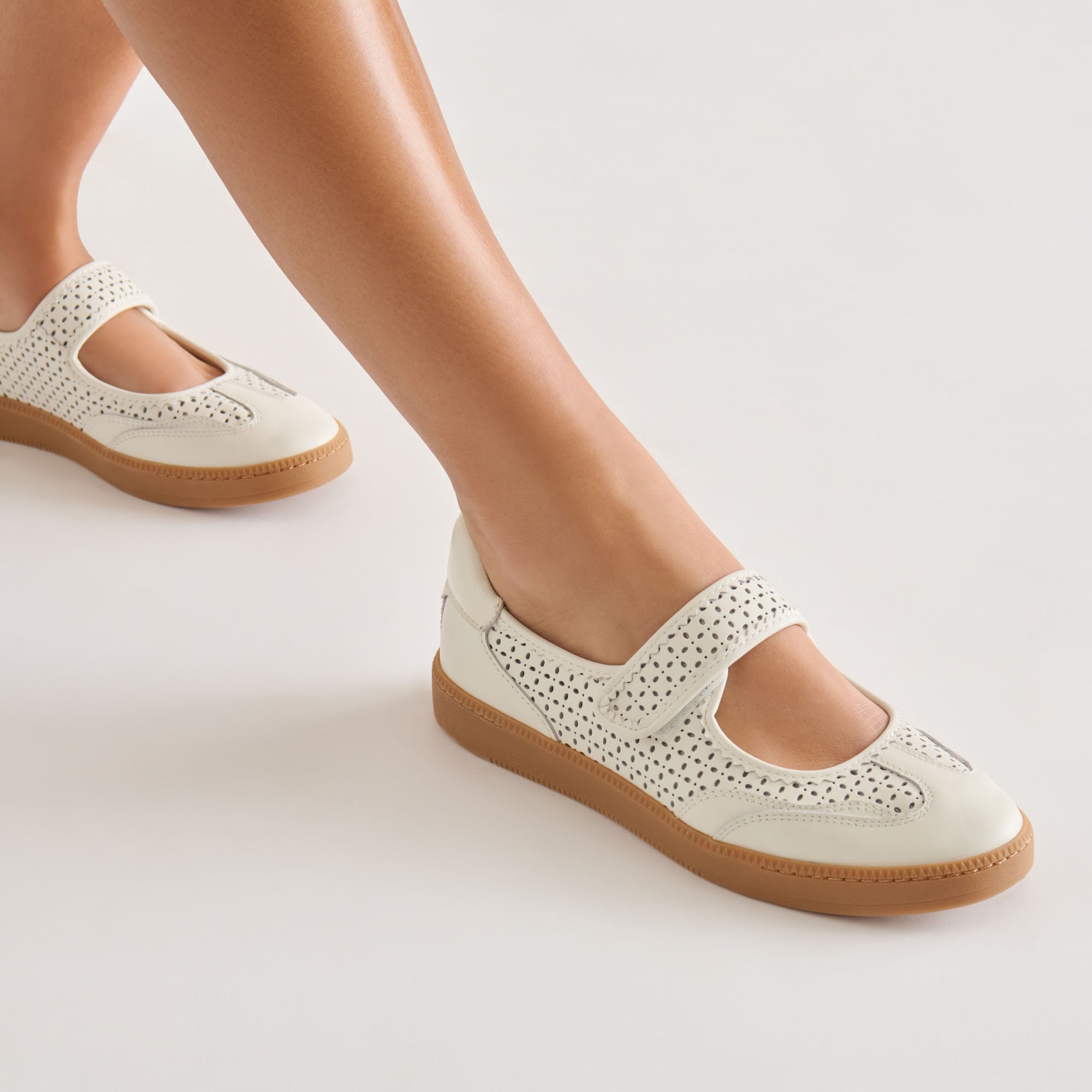 NANET SNEAKERS WHITE PERFORATED LEATHER - Image 4