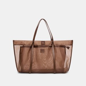 AISLIN TOTE CHOCOLATE MESH