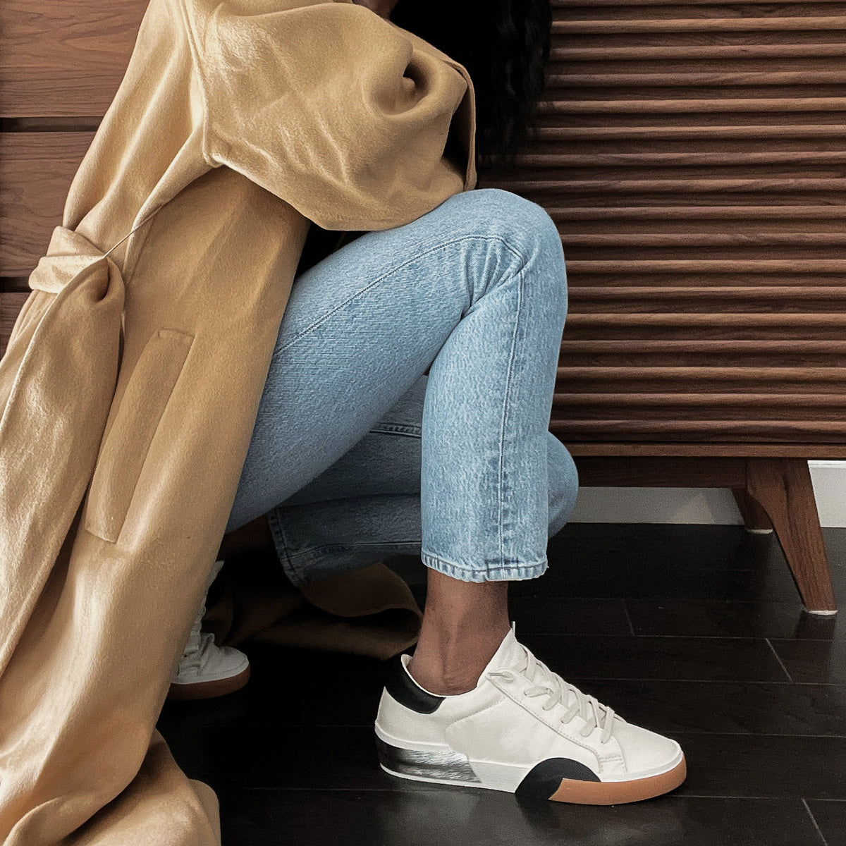 ZINA SNEAKERS WHITE BLACK LEATHER - Image 9