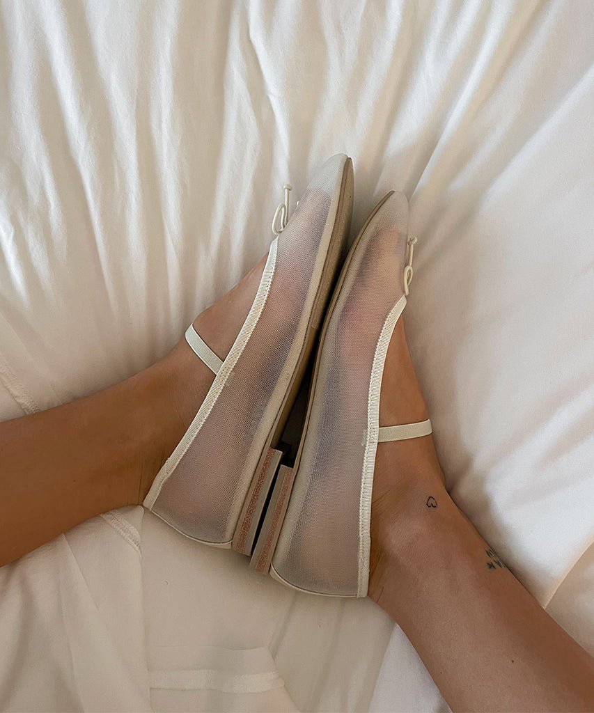 CADEL BALLET FLATS IVORY MESH - Image 2