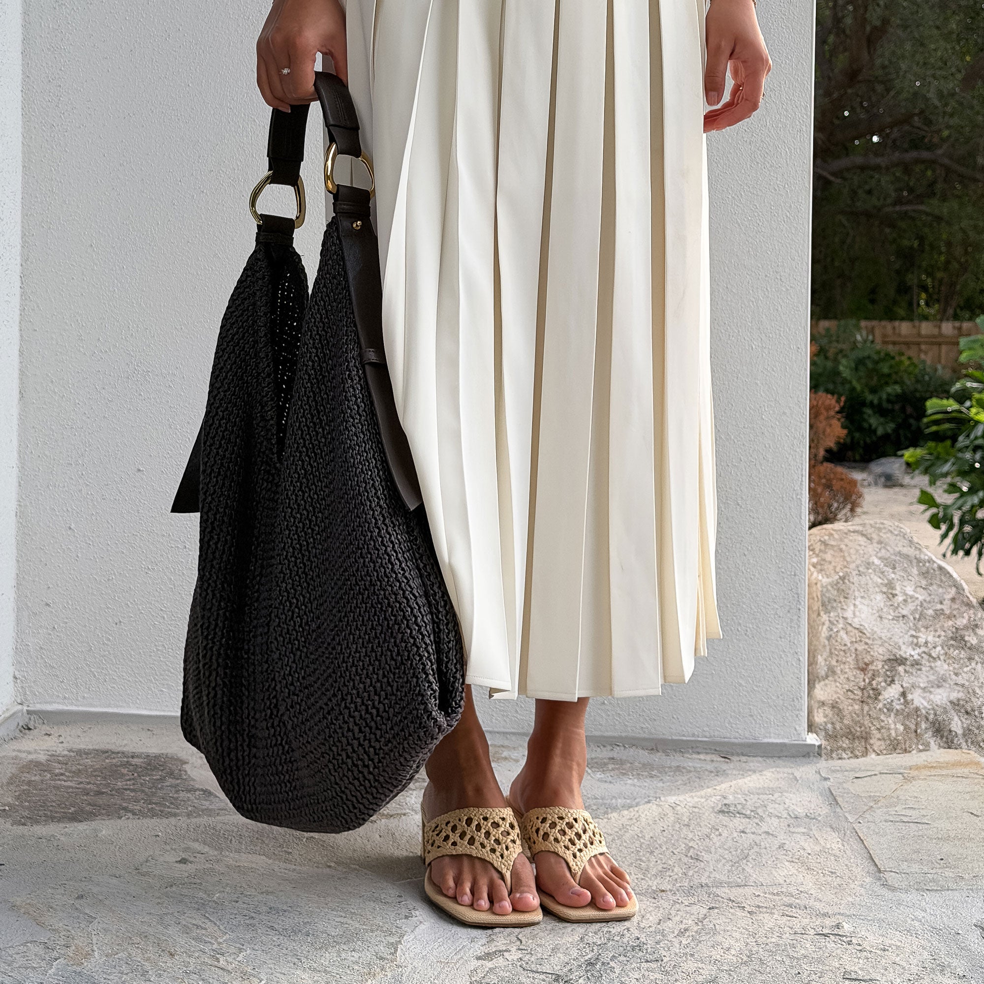 BARLO HEELS LT NATURAL WOVEN RAFFIA - Image 7